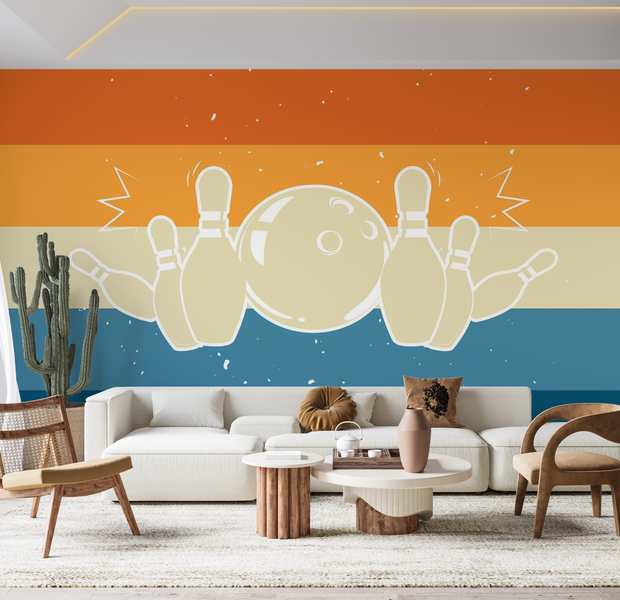 Premium Peel & Stick Wall Mural - Cosmic Bowling