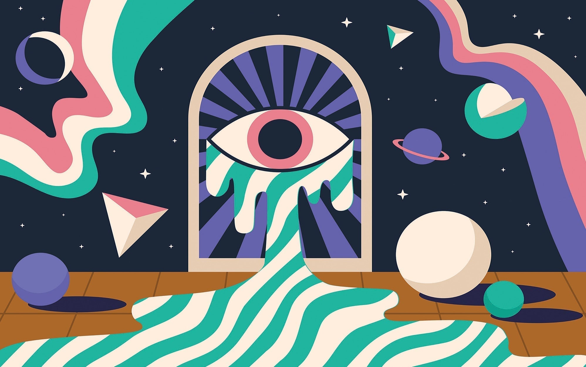 Premium Peel & Stick Wall Mural - Cosmic Eye