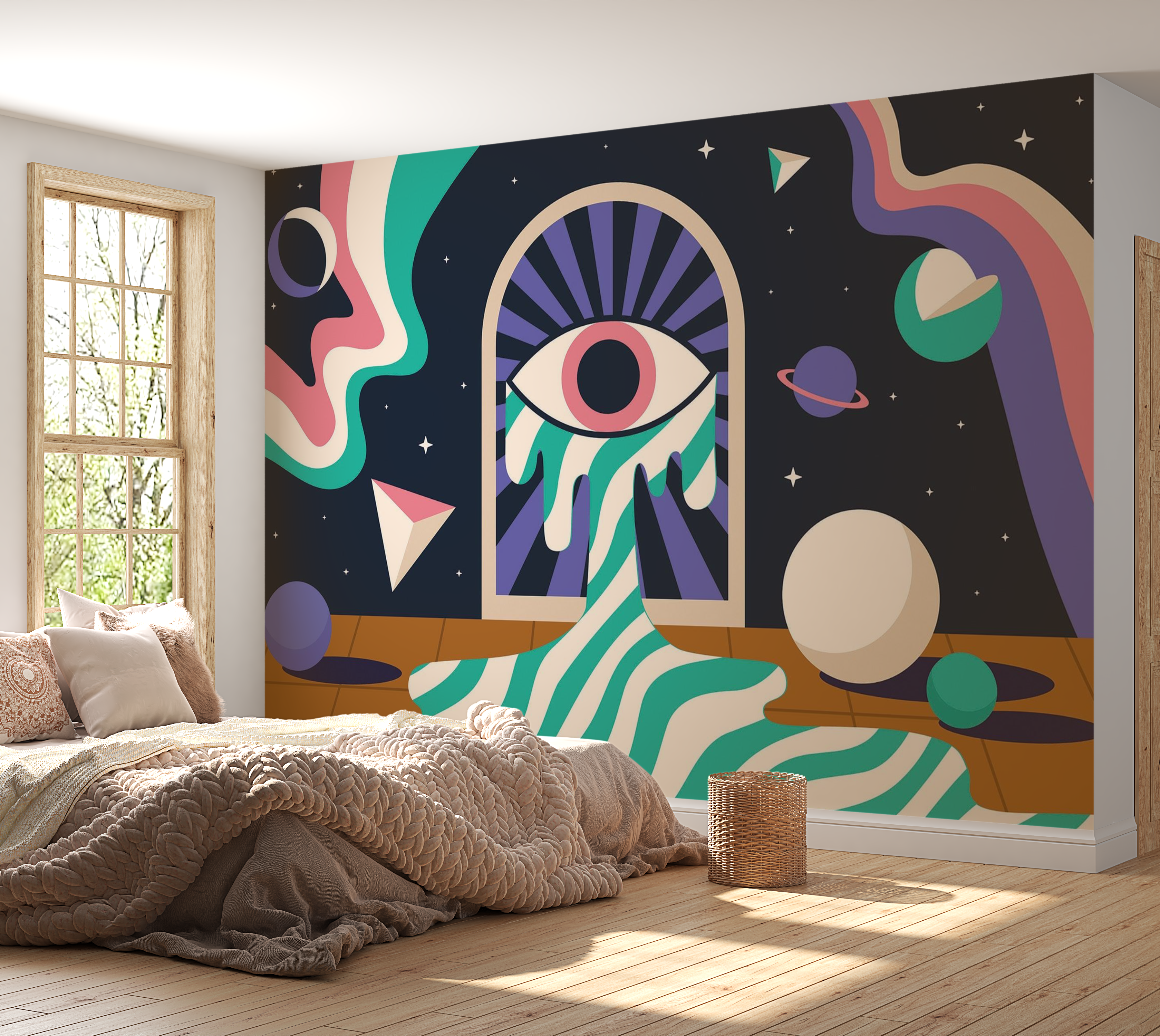Premium Peel & Stick Wall Mural - Cosmic Eye