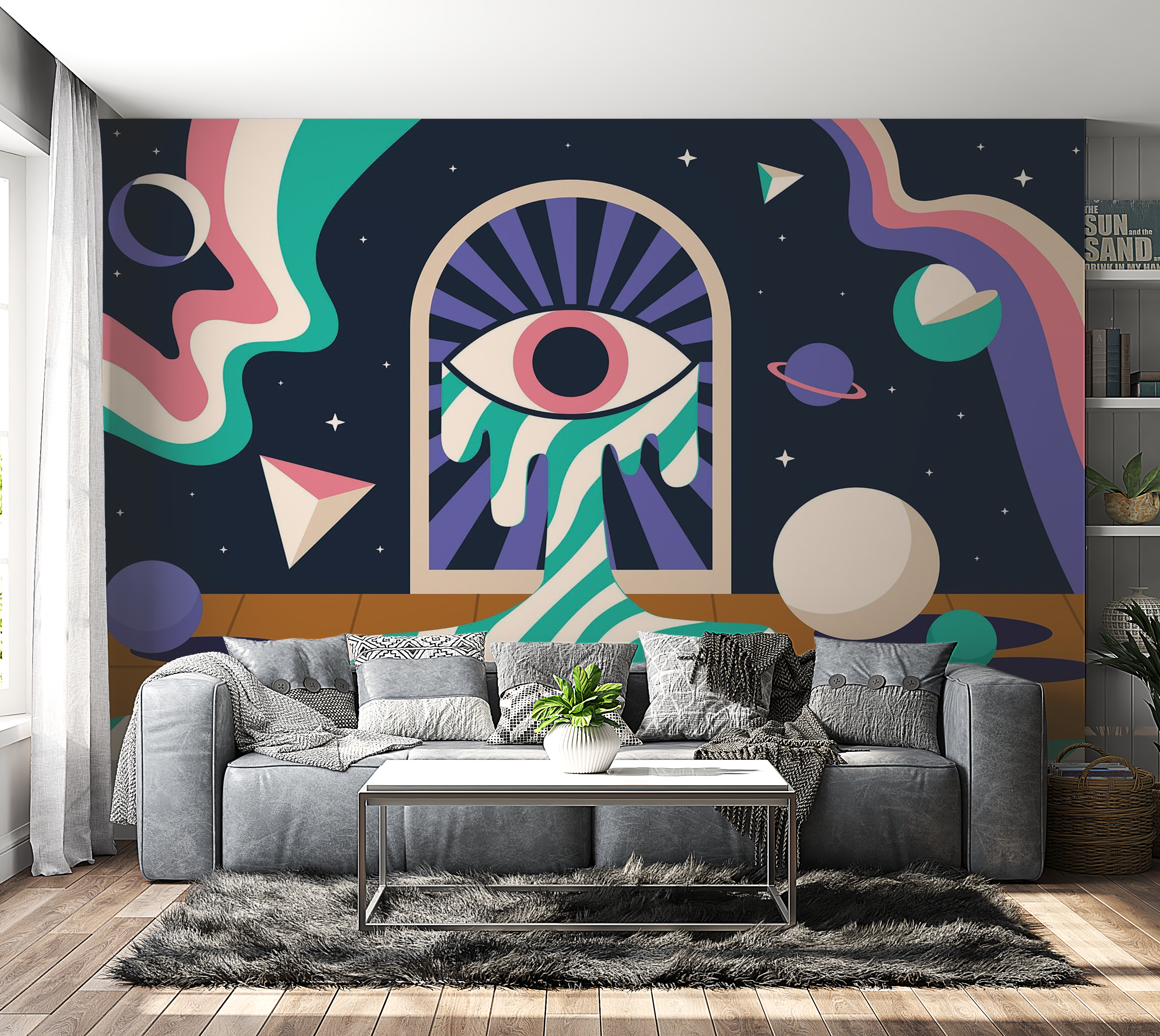 Premium Peel & Stick Wall Mural - Cosmic Eye