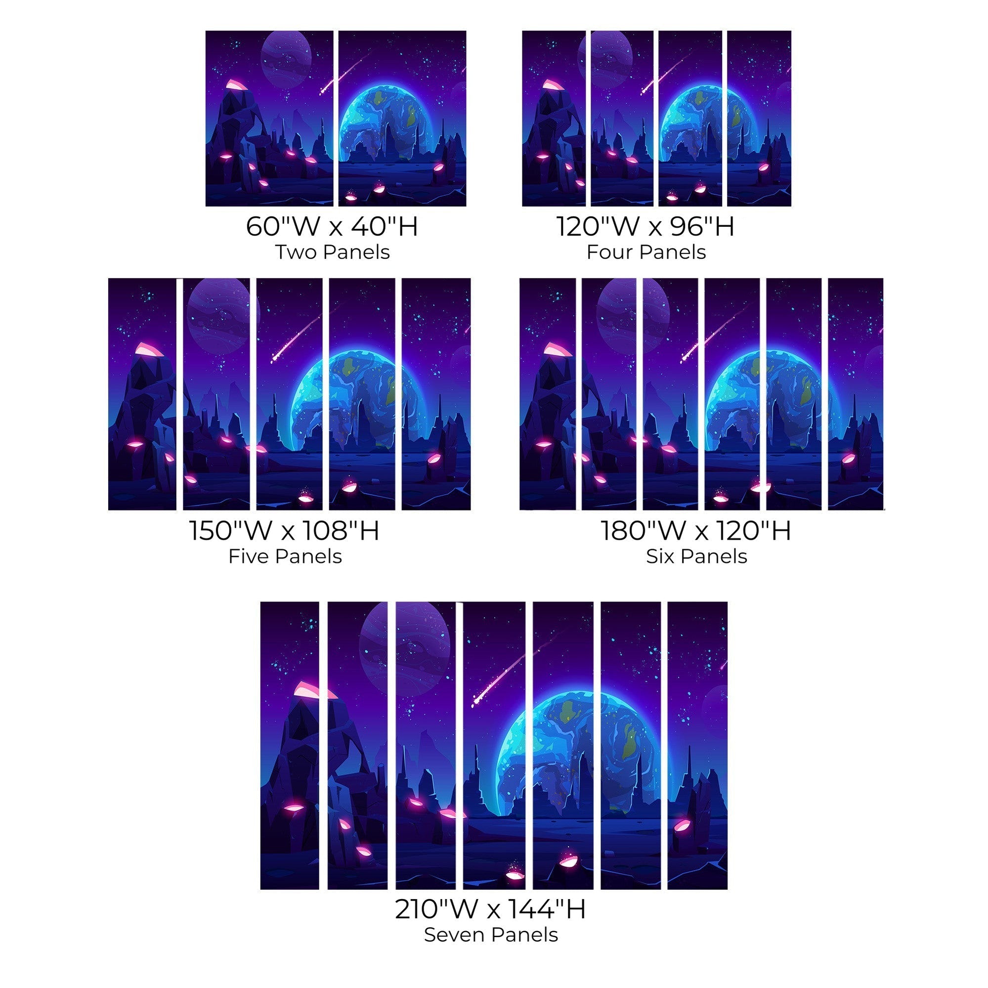 Premium Peel & Stick Wall Mural - Cosmic Landscape