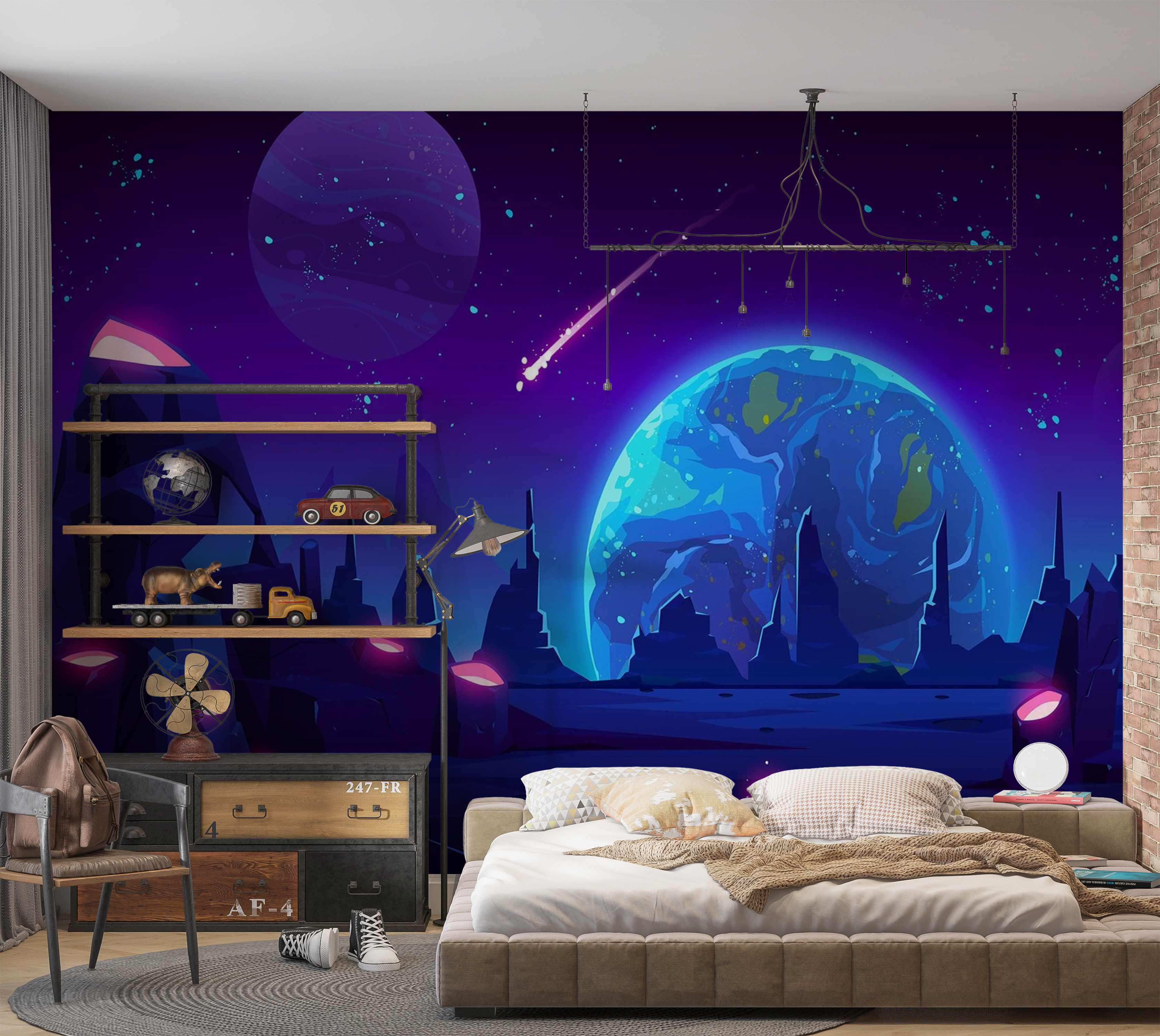 Premium Peel & Stick Wall Mural - Cosmic Landscape