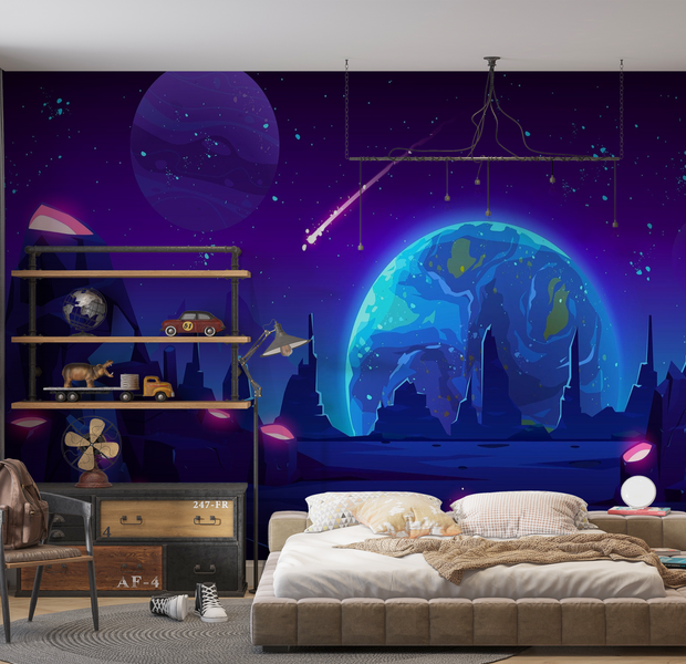 Premium Peel & Stick Wall Mural - Cosmic Landscape