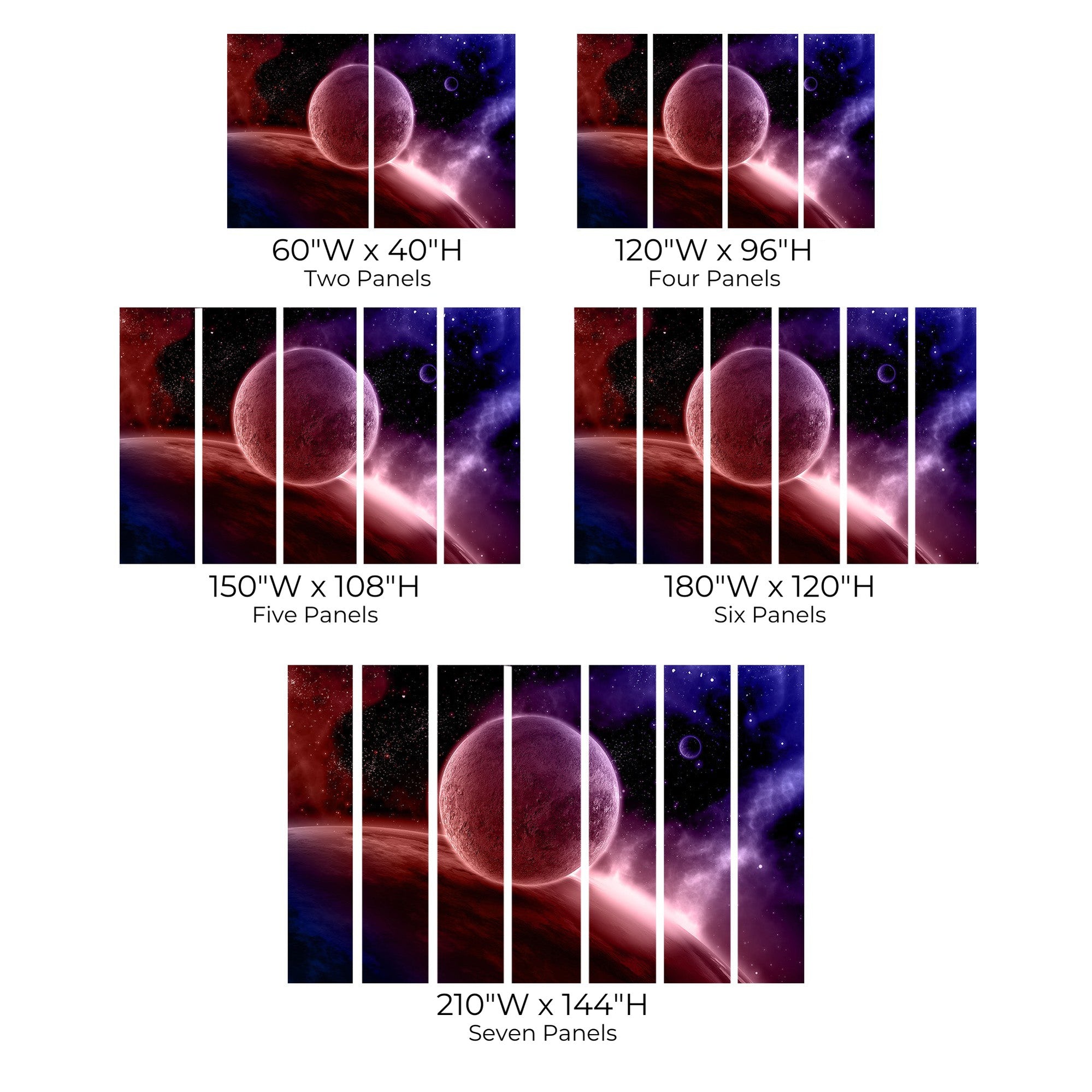 Premium Peel & Stick Wall Mural - Cosmic Planets