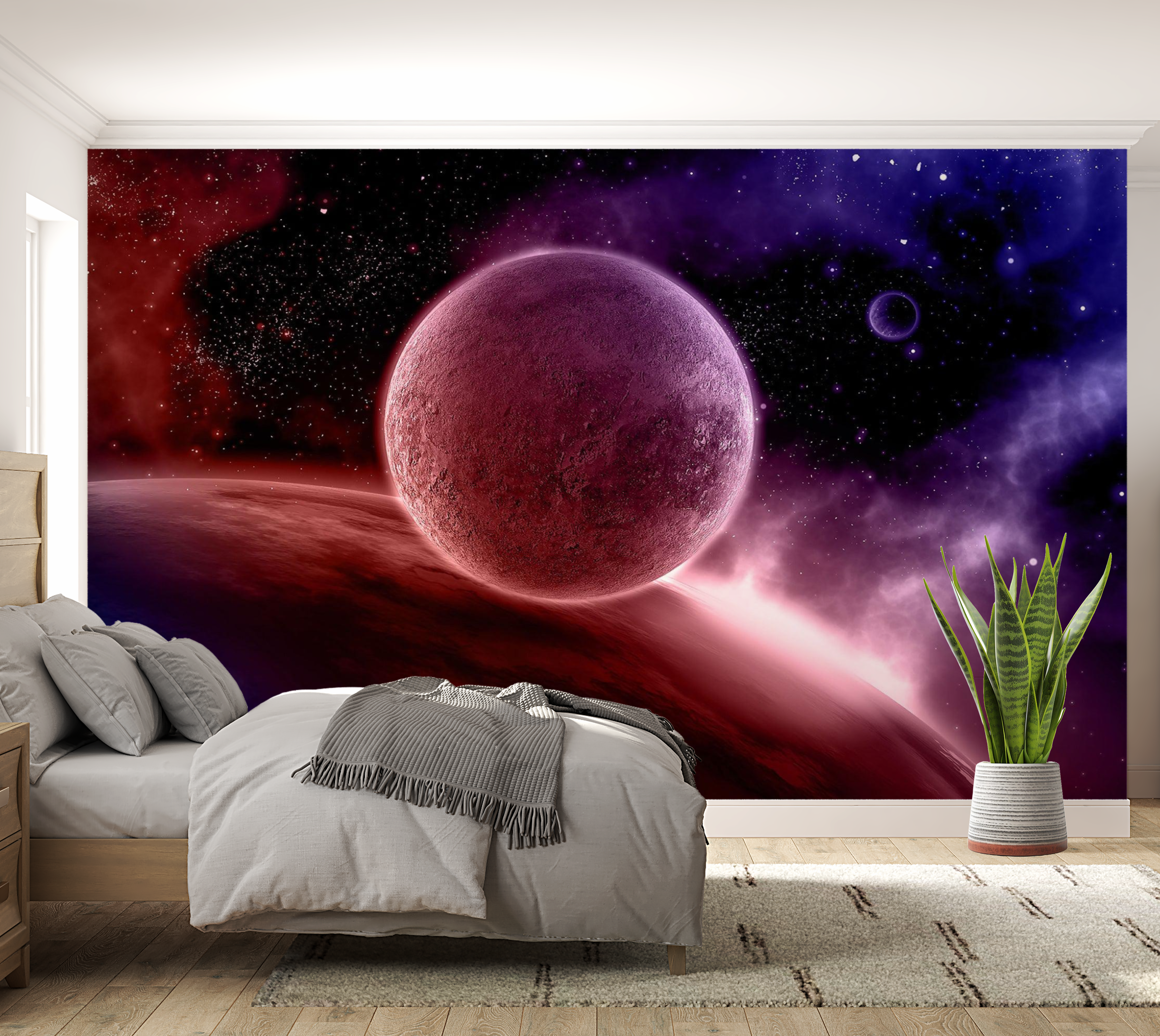 Premium Peel & Stick Wall Mural - Cosmic Planets