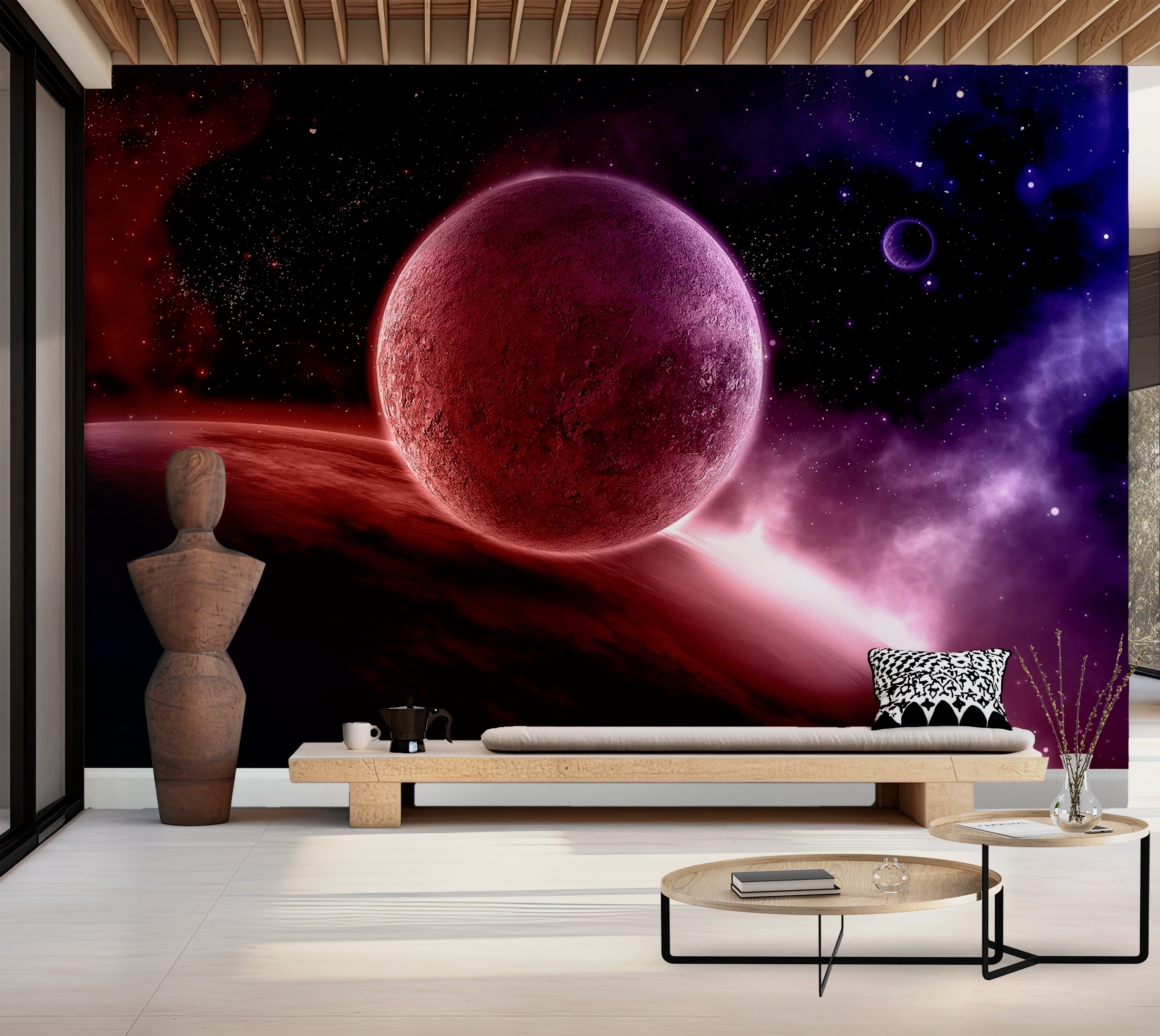 Premium Peel & Stick Wall Mural - Cosmic Planets