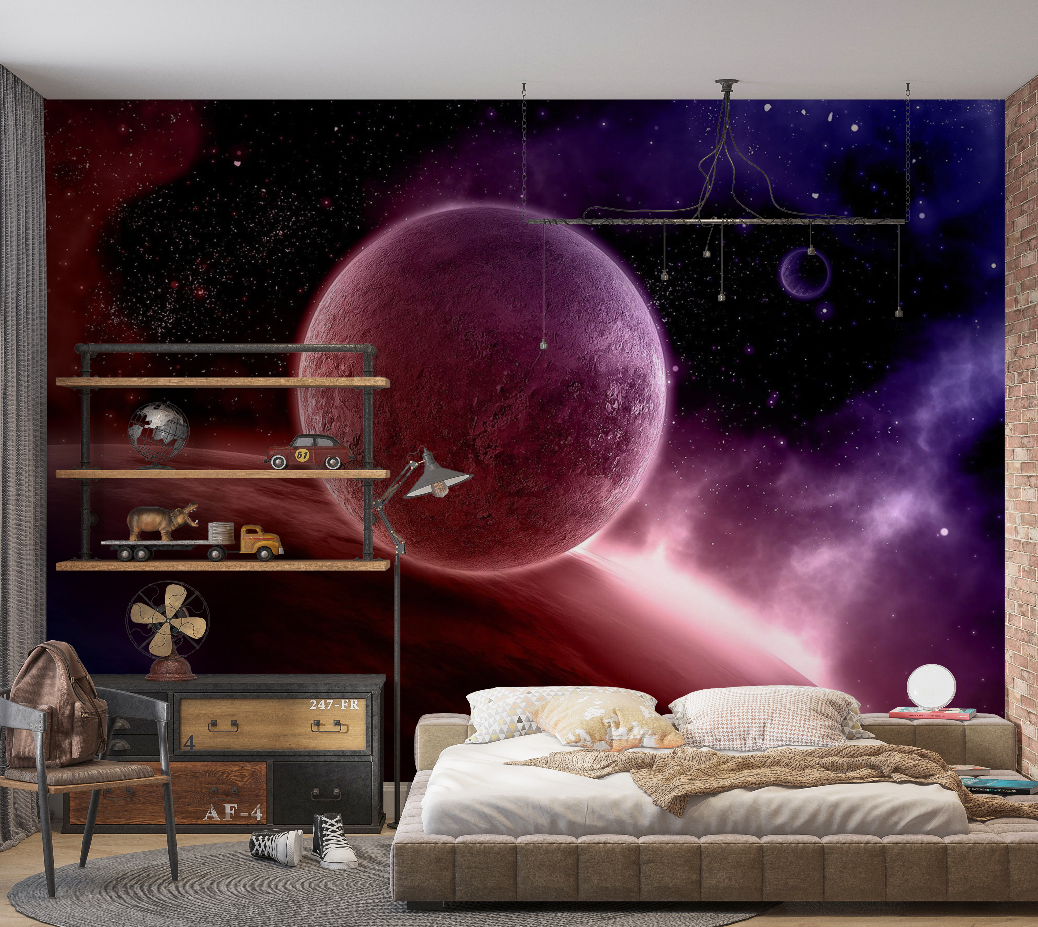 Premium Peel & Stick Wall Mural - Cosmic Planets