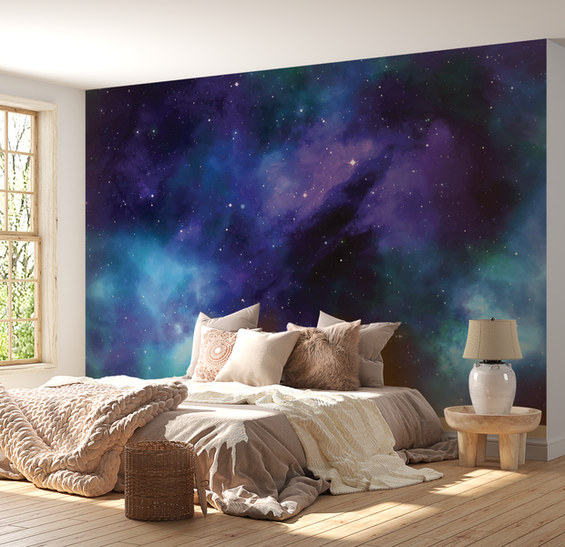 Premium Peel & Stick Wall Mural - Cosmic Space Nebula