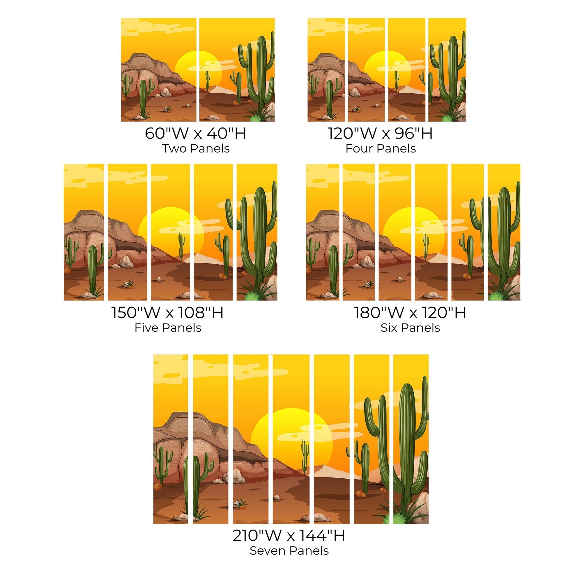 Premium Peel & Stick Wall Mural - Desert Sunset