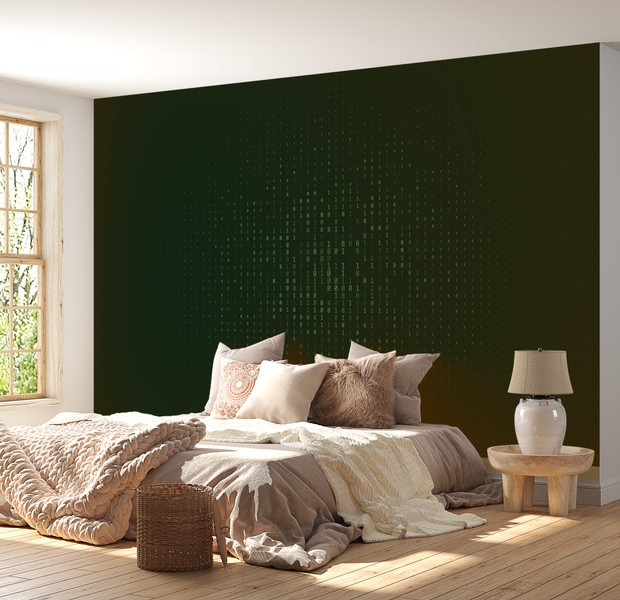 Premium Wallpaper Wall Mural - Digital Matrix 60"Wx40"H / Non-Woven Fleece
