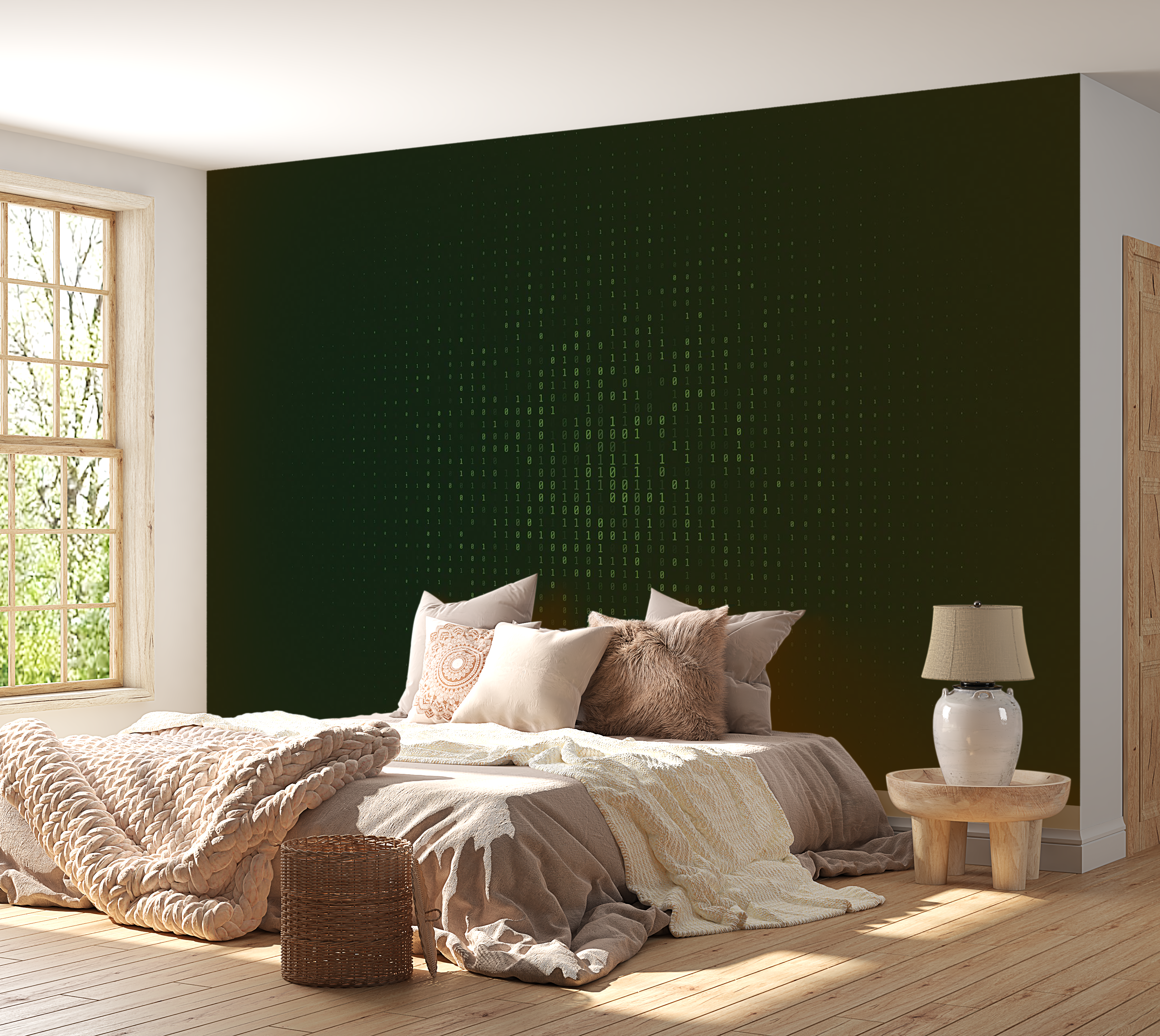 Premium Peel & Stick Wall Mural - Digital Matrix