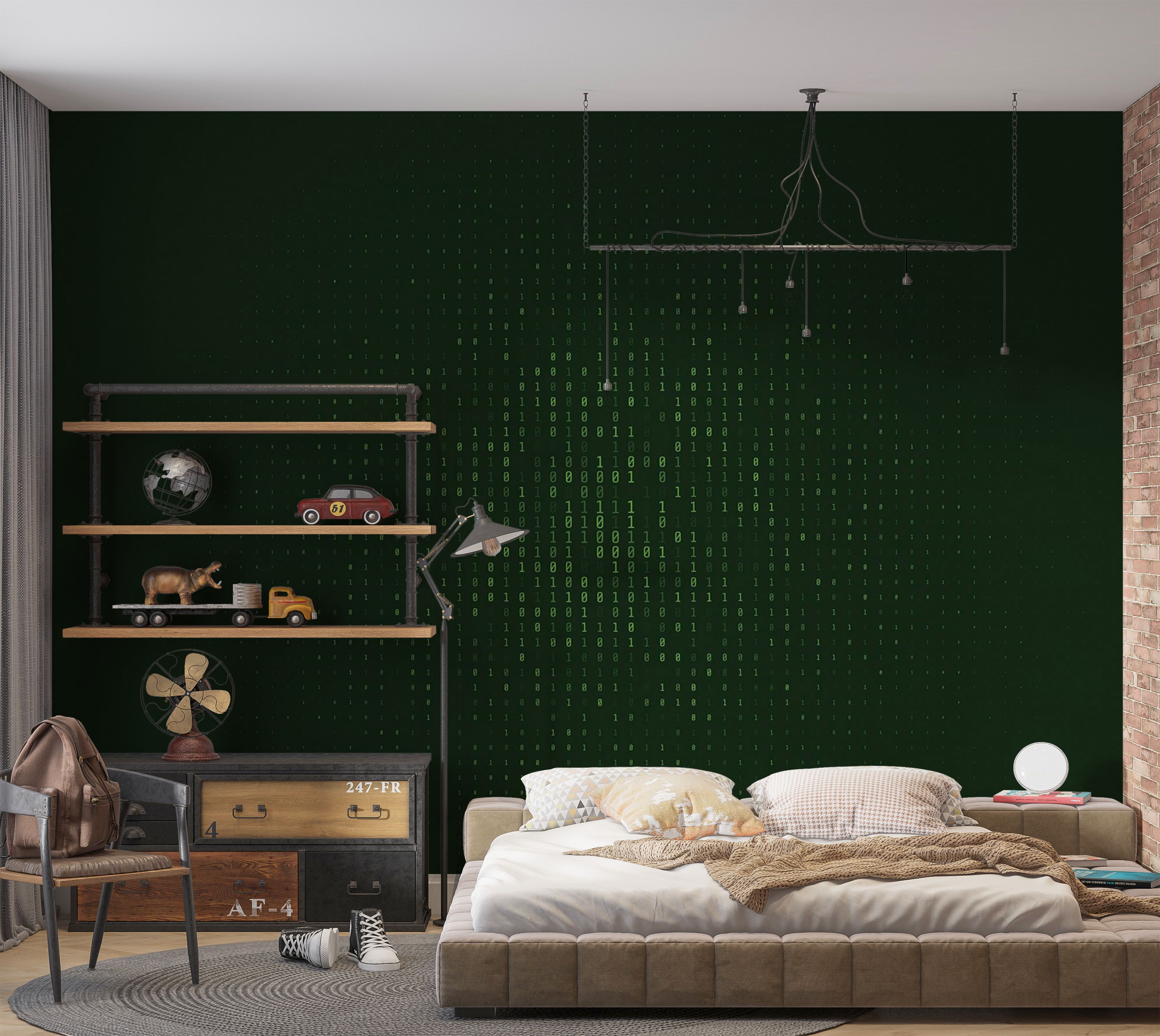 Premium Peel & Stick Wall Mural - Digital Matrix