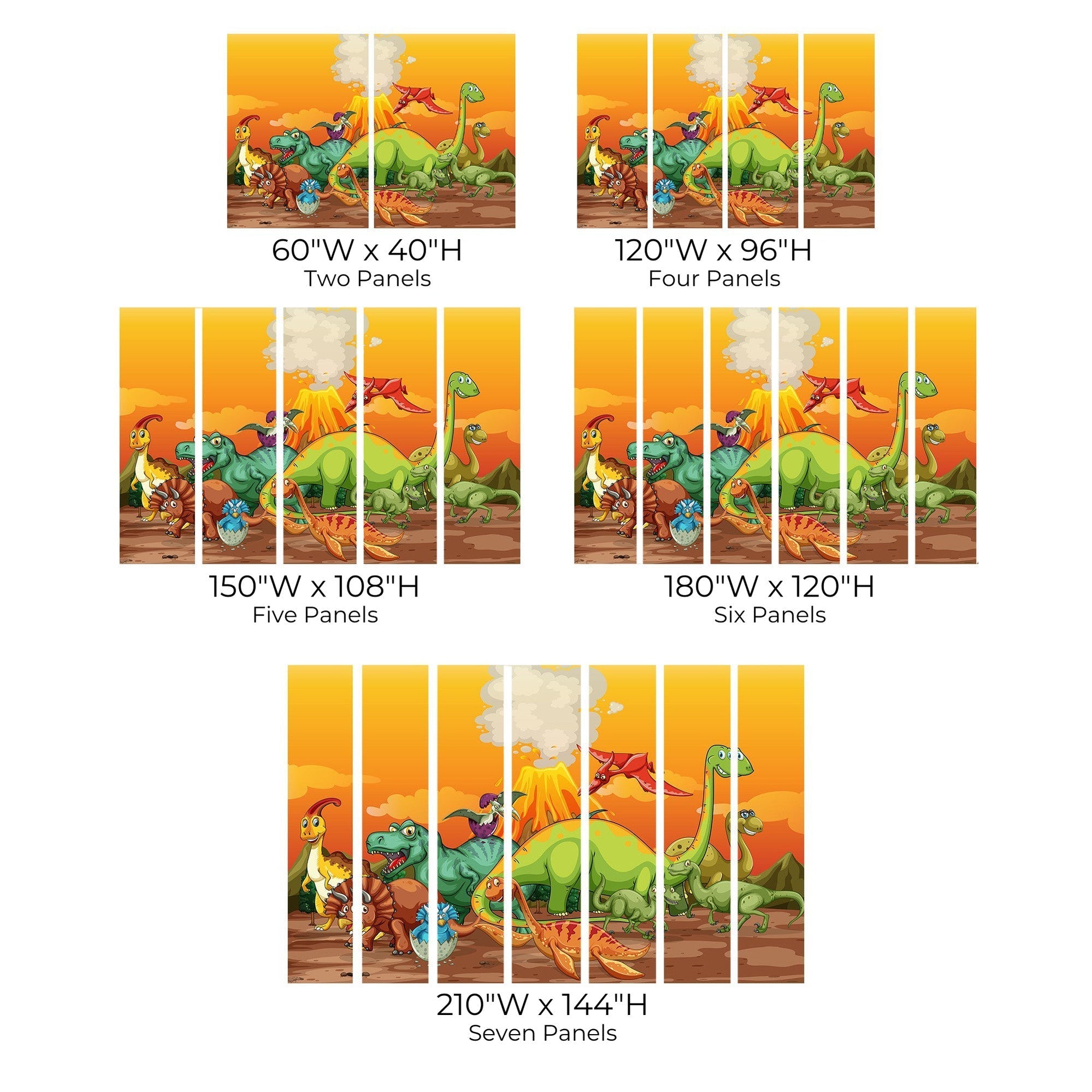 Premium Peel & Stick Wall Mural - Dinosaur Adventure