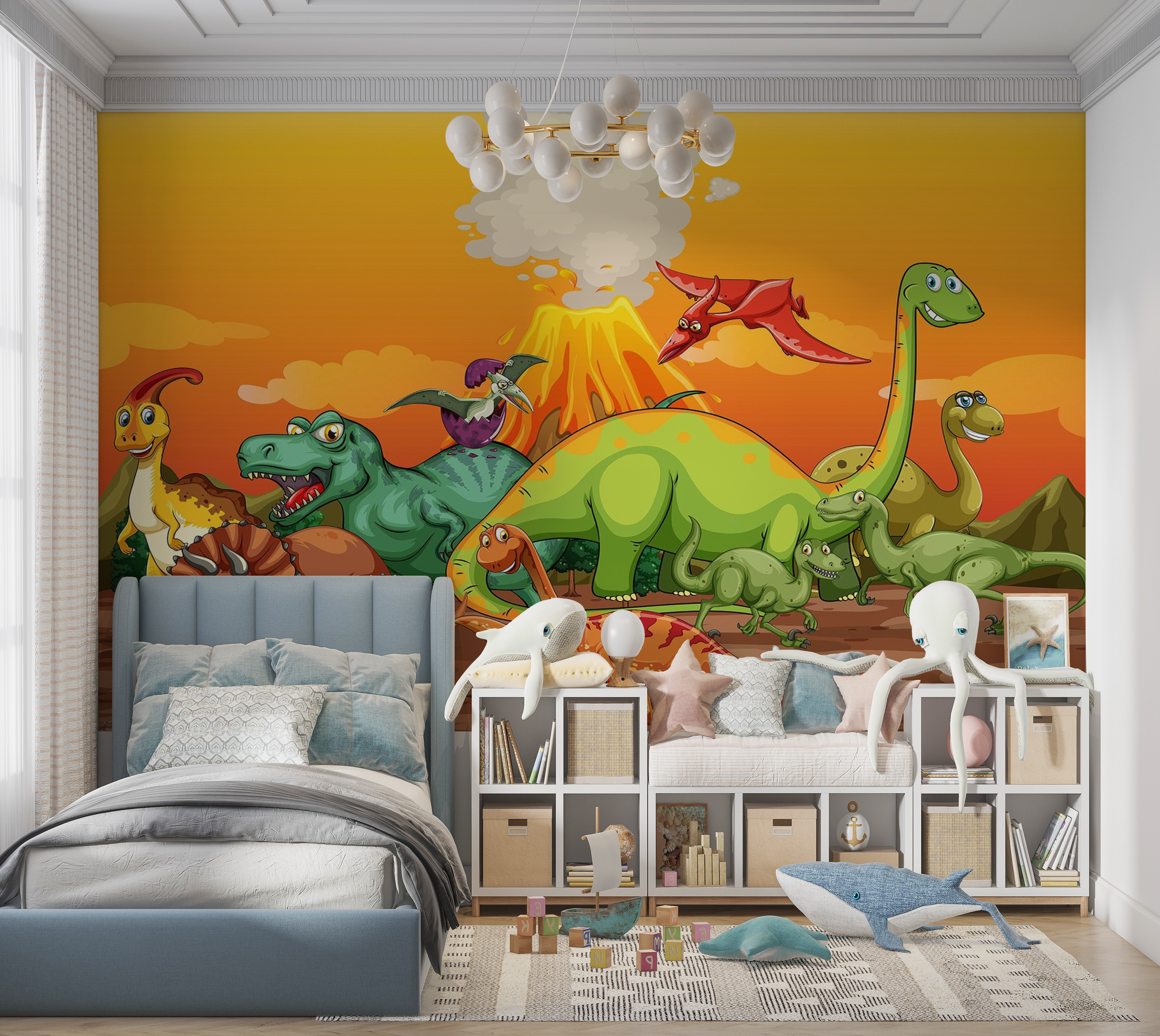 Premium Peel & Stick Wall Mural - Dinosaur Adventure