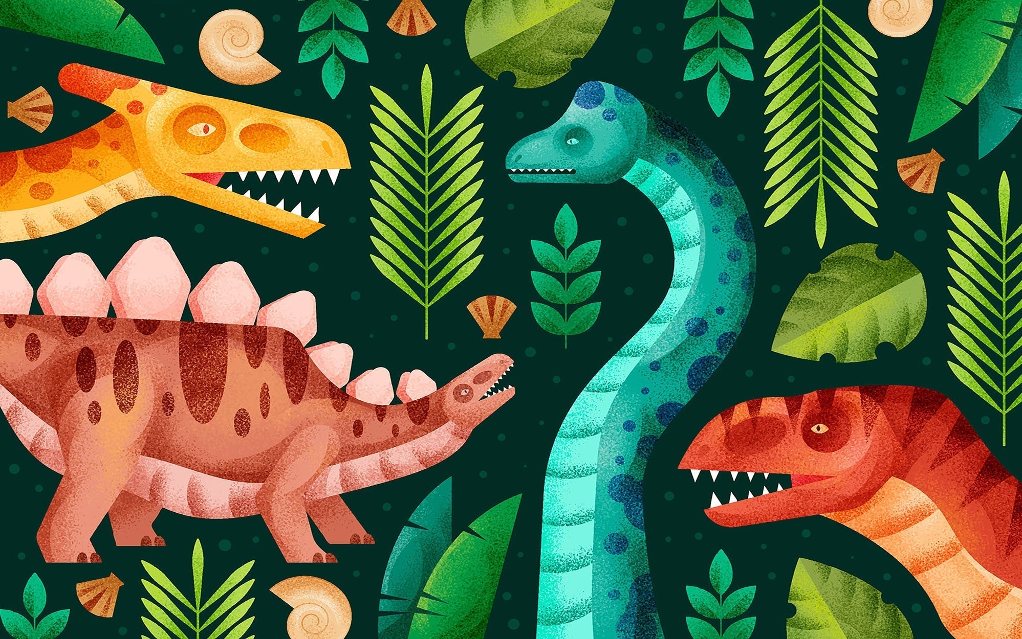 Premium Peel & Stick Wall Mural - Dinosaur Jungle