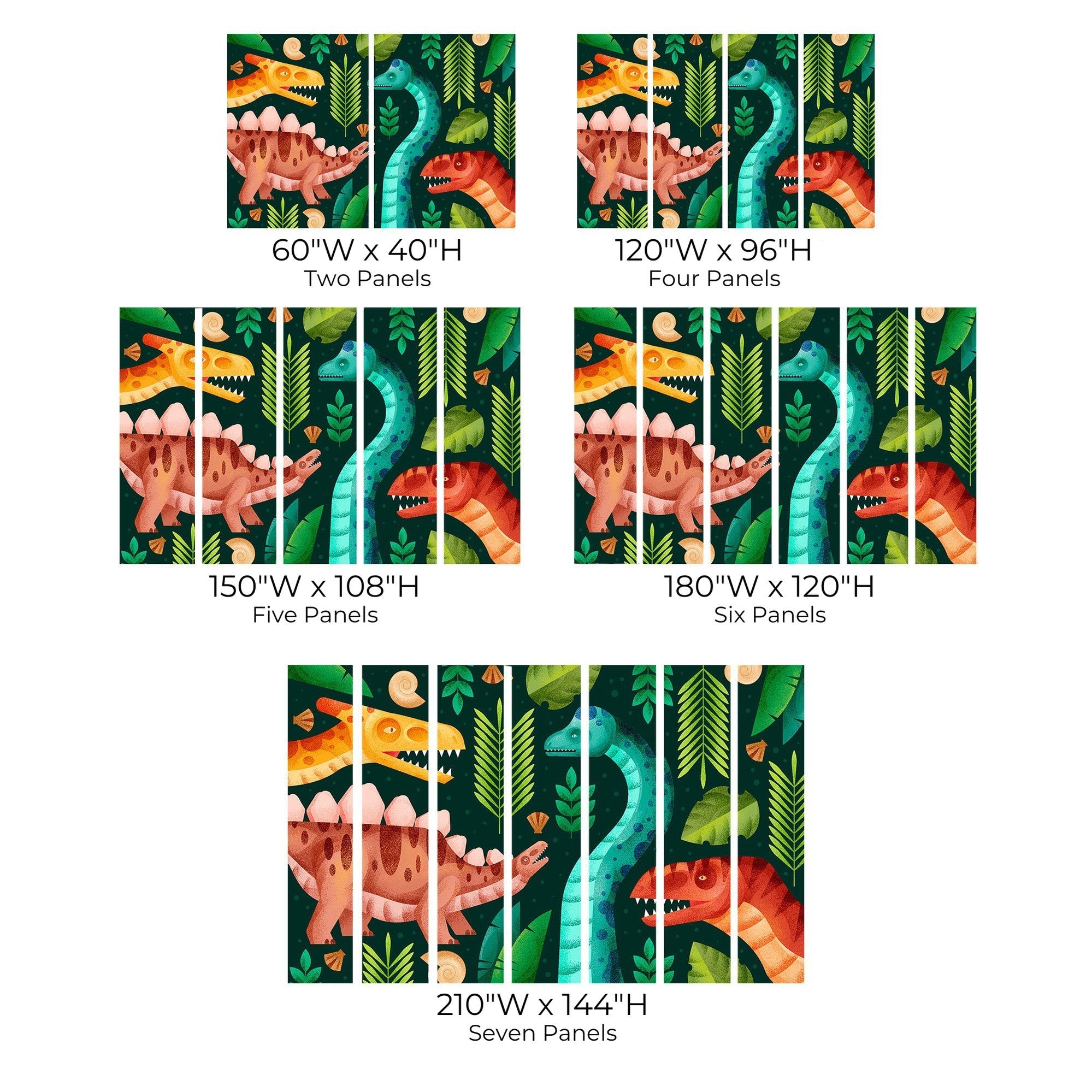 Premium Peel & Stick Wall Mural - Dinosaur Jungle