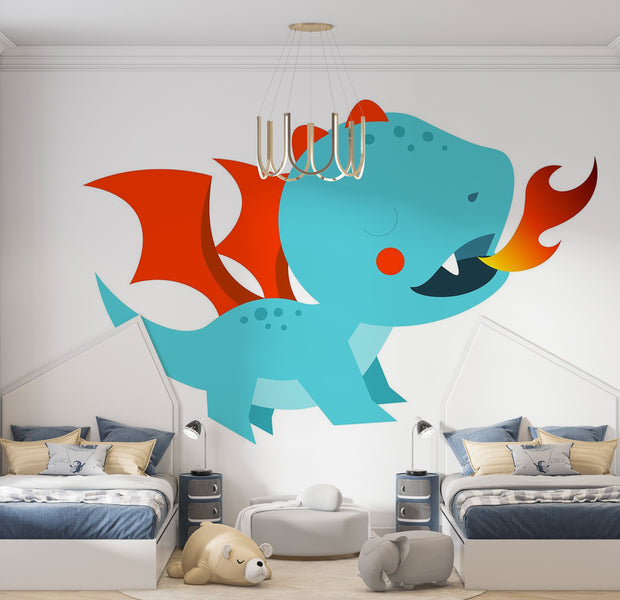 Premium Wallpaper Wall Mural - Dragon Cartoon