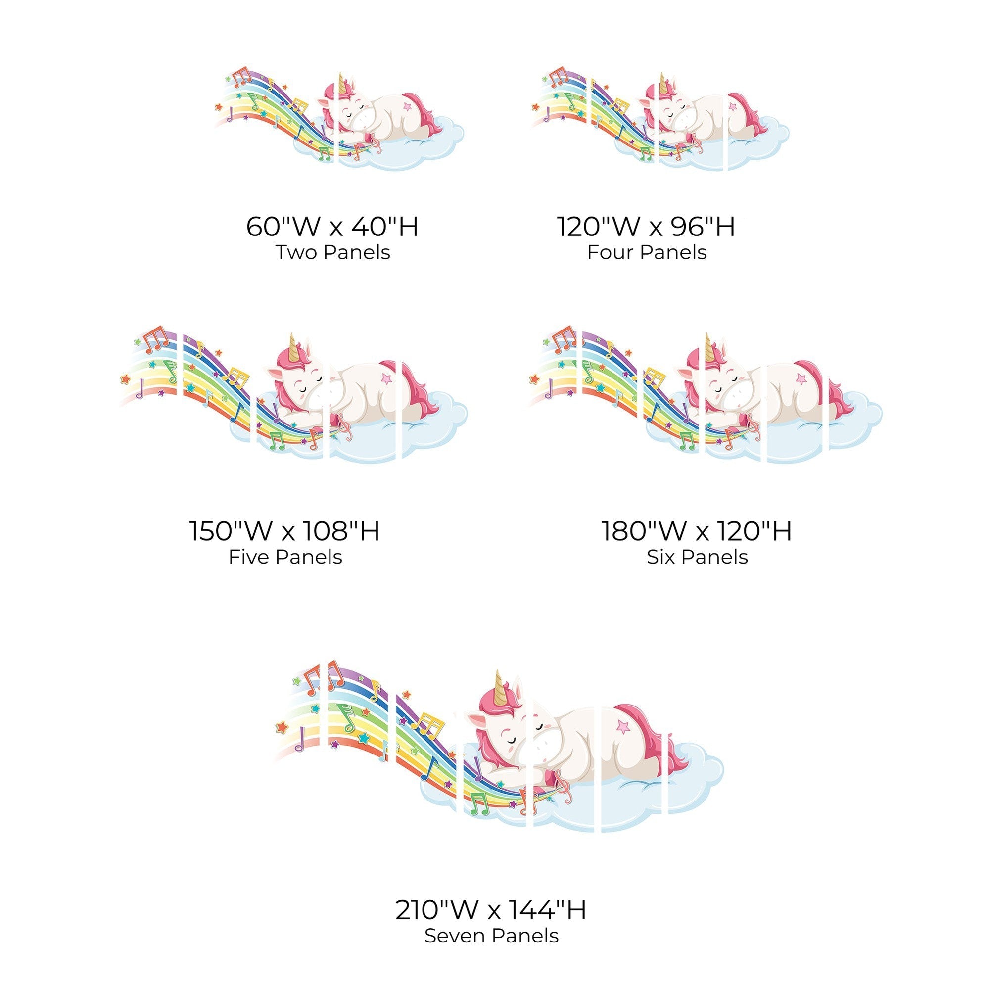 Premium Peel & Stick Wall Mural - Dreamy Unicorn