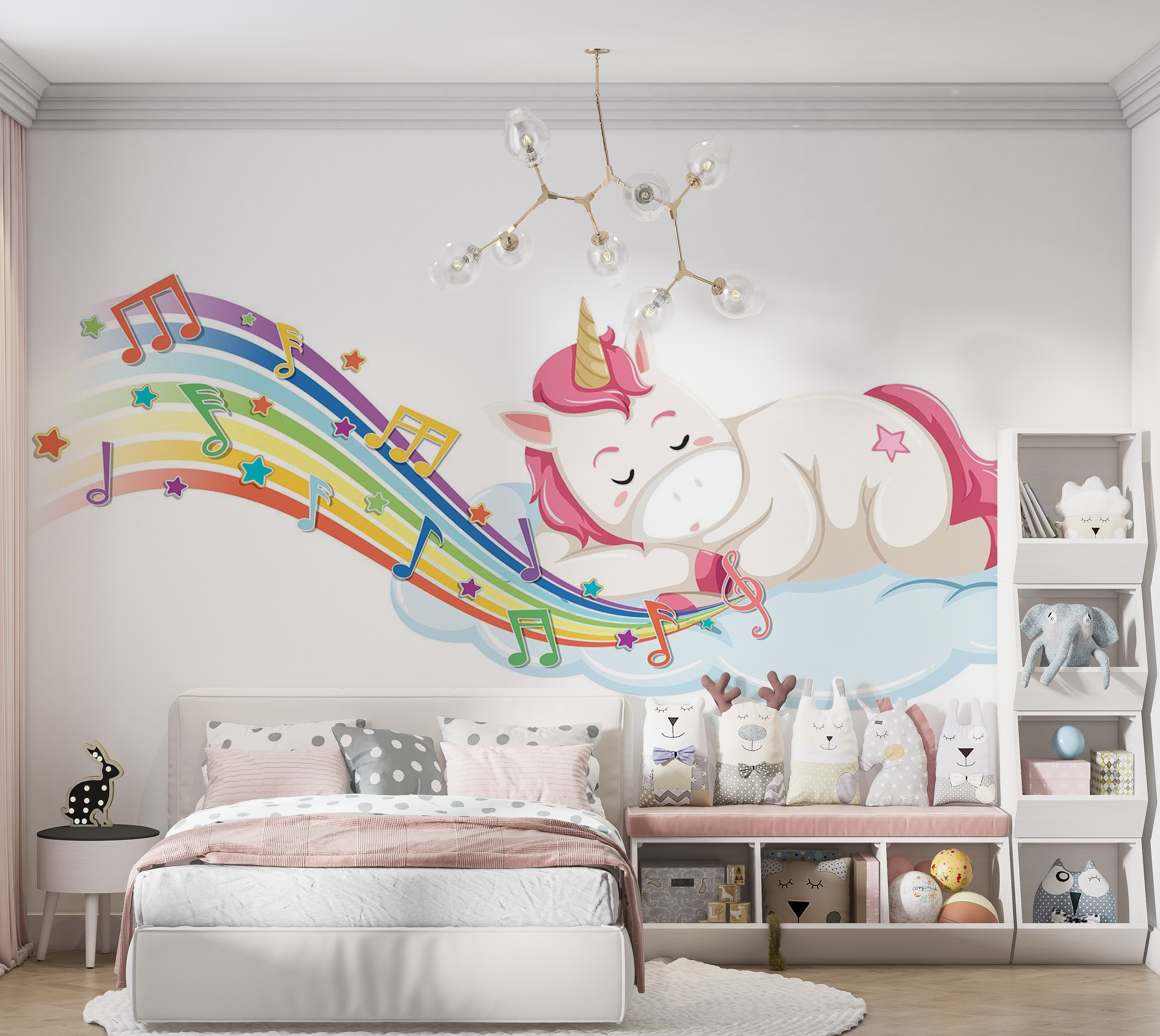 Premium Peel & Stick Wall Mural - Dreamy Unicorn