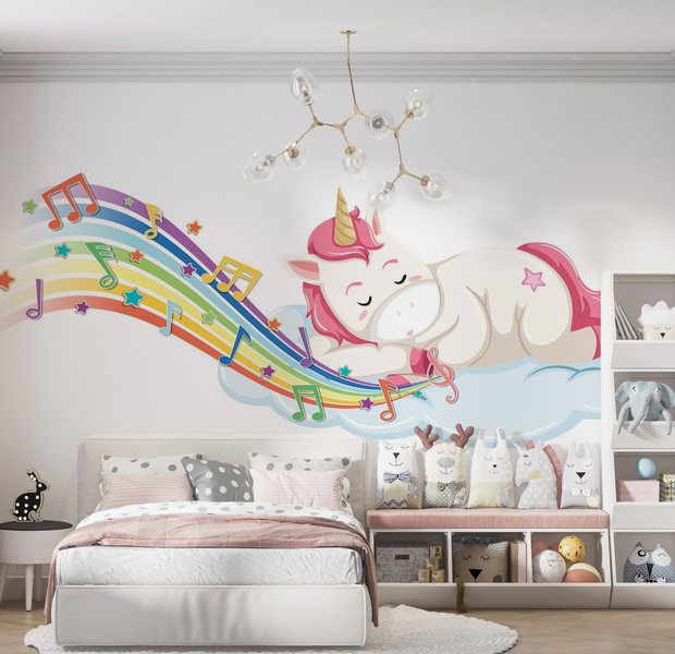 Premium Peel & Stick Wall Mural - Dreamy Unicorn