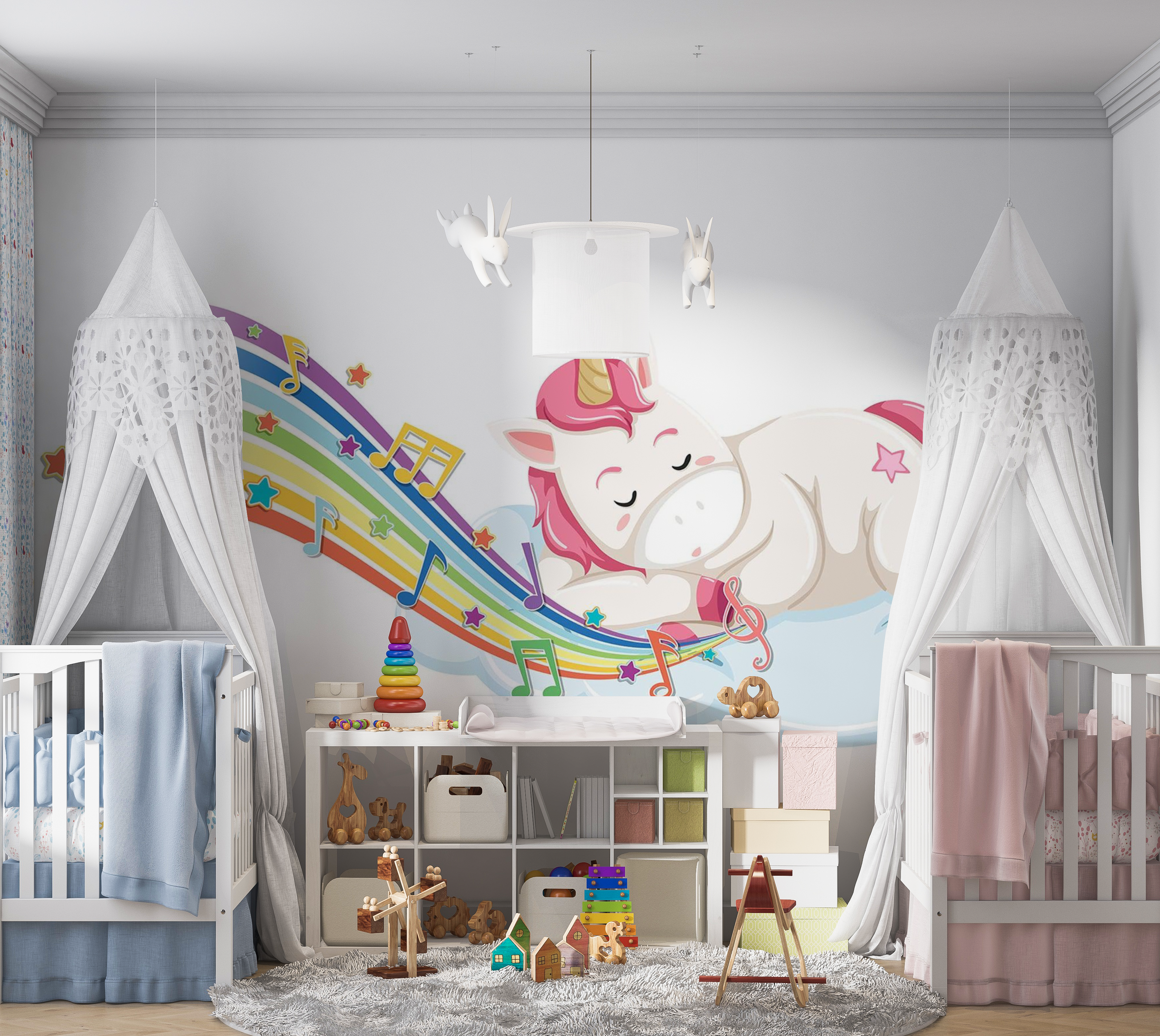 Premium Peel & Stick Wall Mural - Dreamy Unicorn