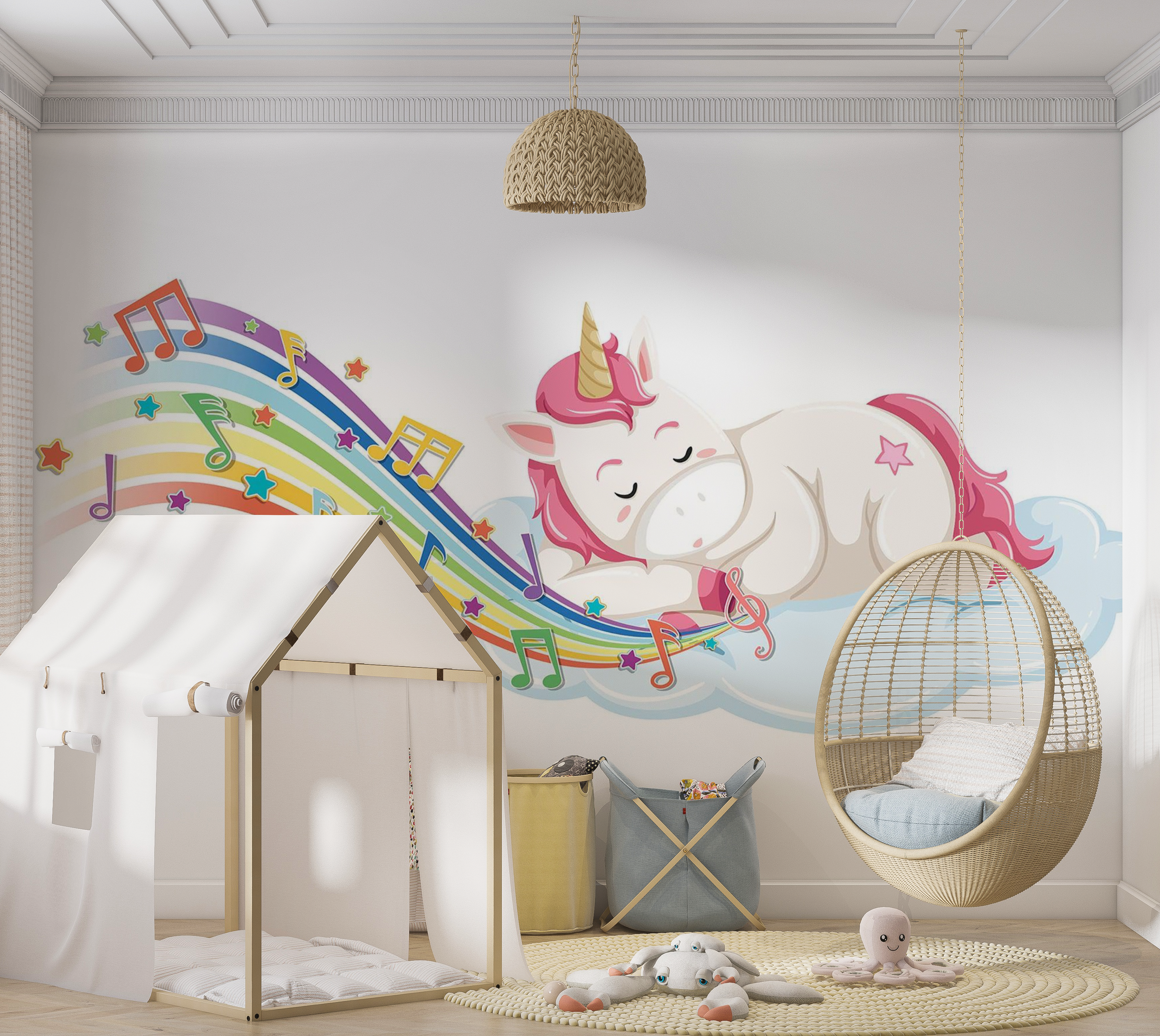 Premium Peel & Stick Wall Mural - Dreamy Unicorn