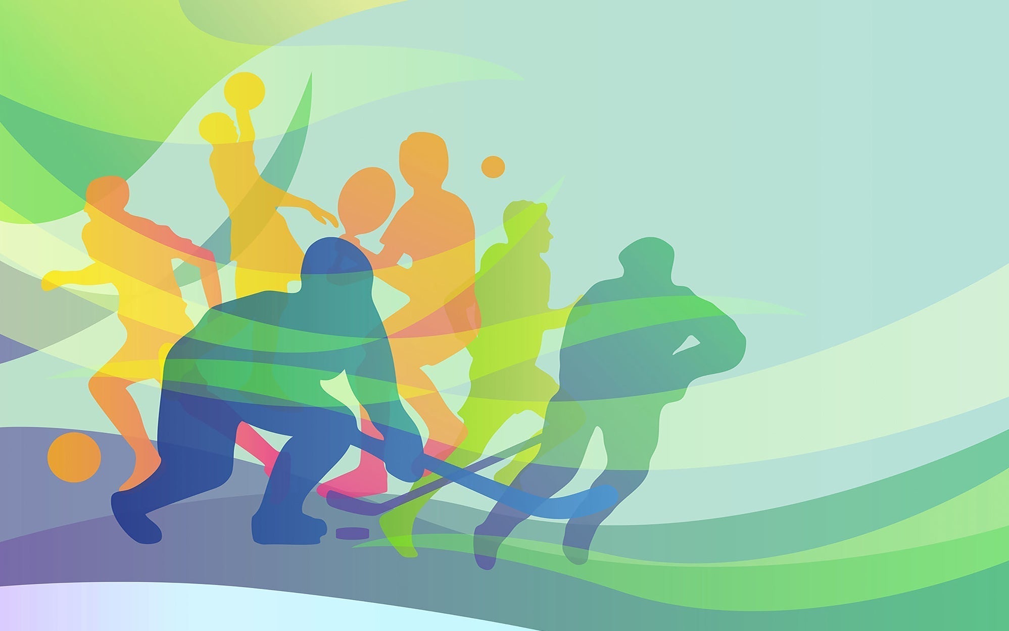 Premium Peel & Stick Wall Mural - Dynamic Sports Action