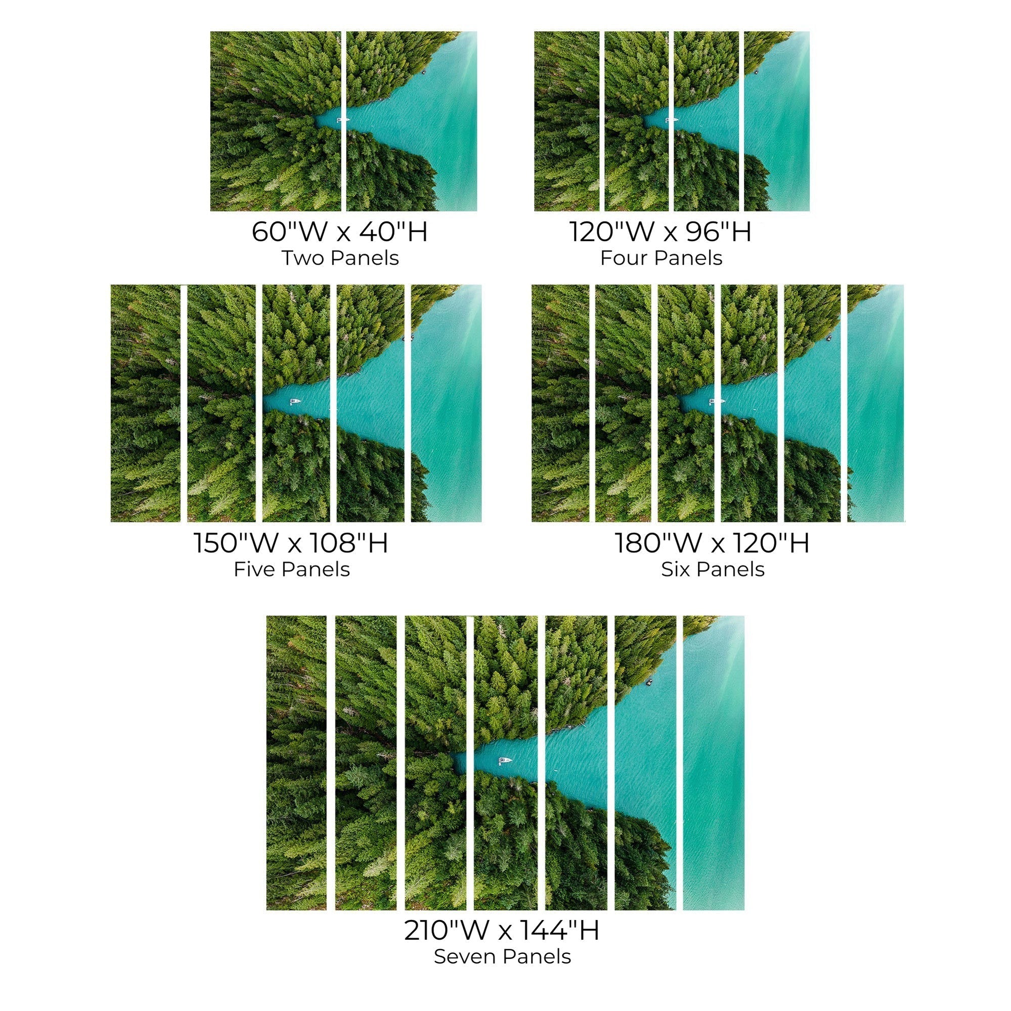 Premium Peel & Stick Wall Mural - Emerald Lake Forest