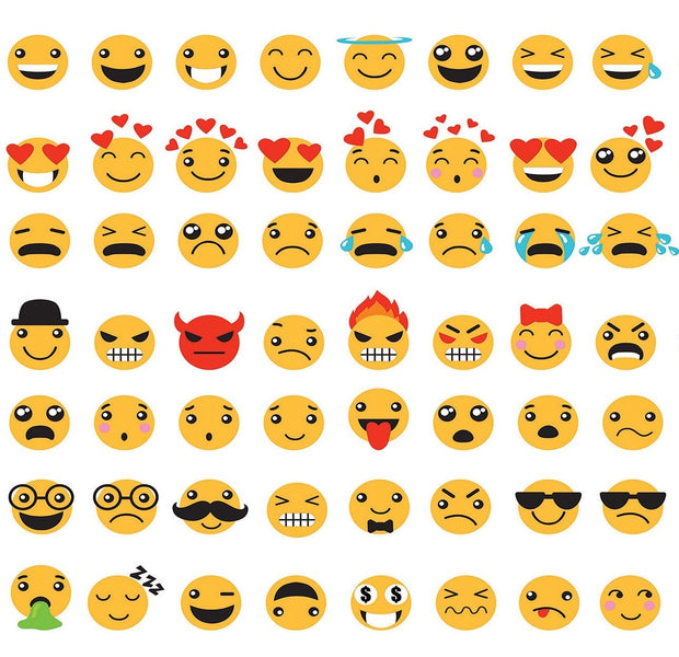 Premium Peel & Stick Wall Mural - Emoji Collection