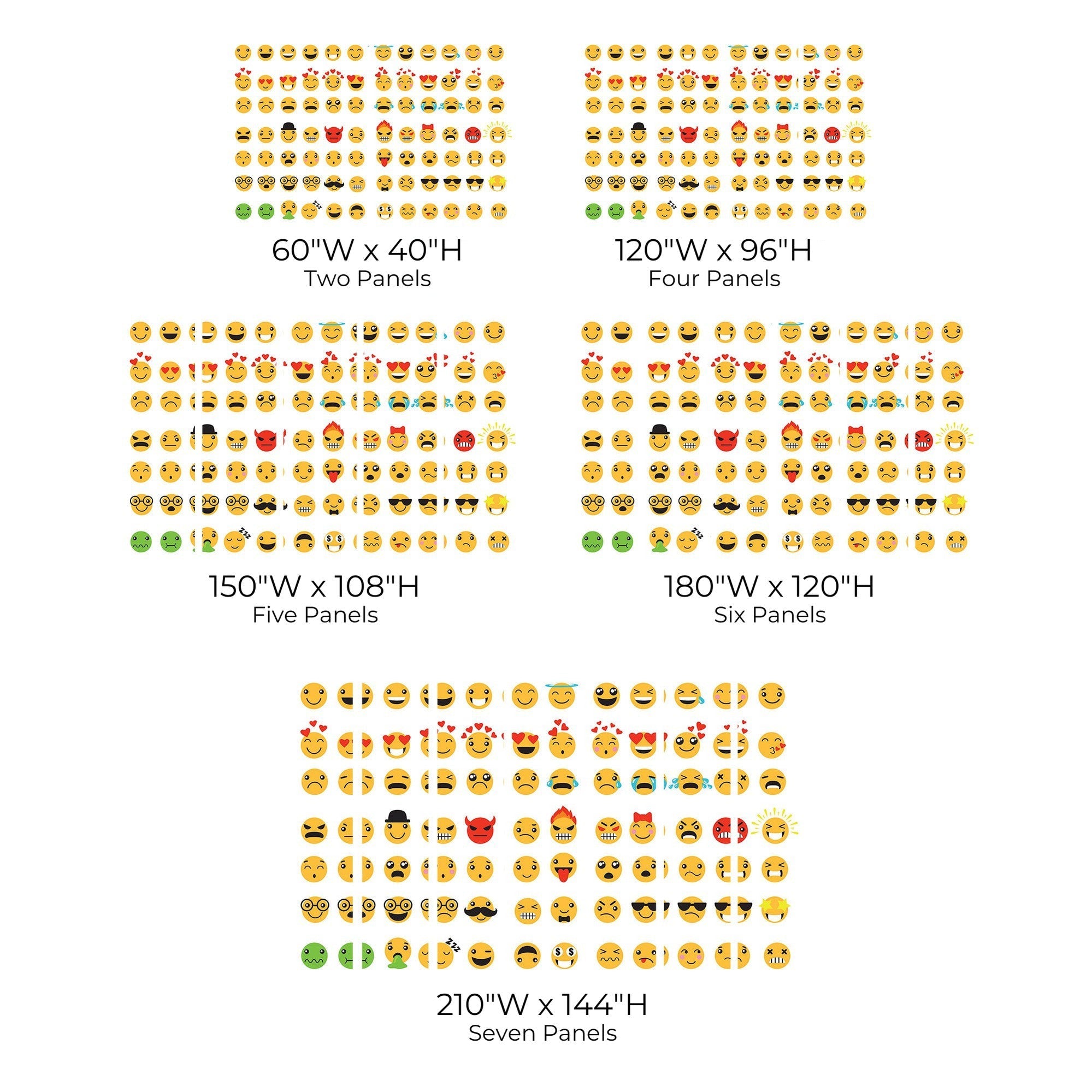 Premium Peel & Stick Wall Mural - Emoji Collection