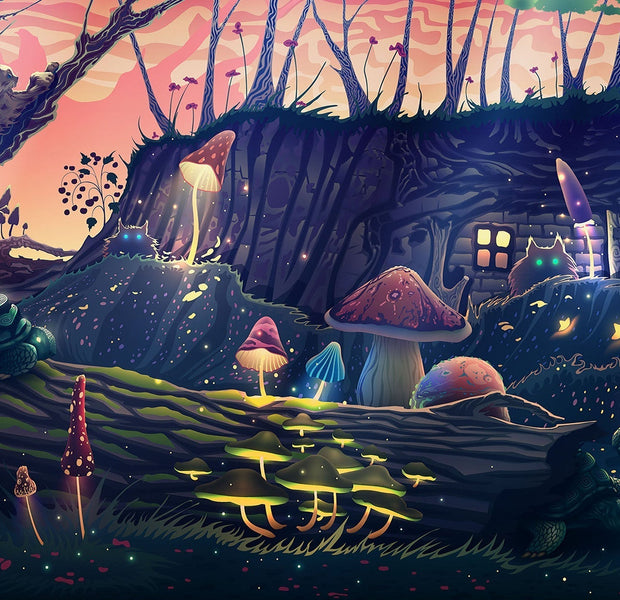 Premium Peel & Stick Wall Mural - Enchanted Forest Fantasy