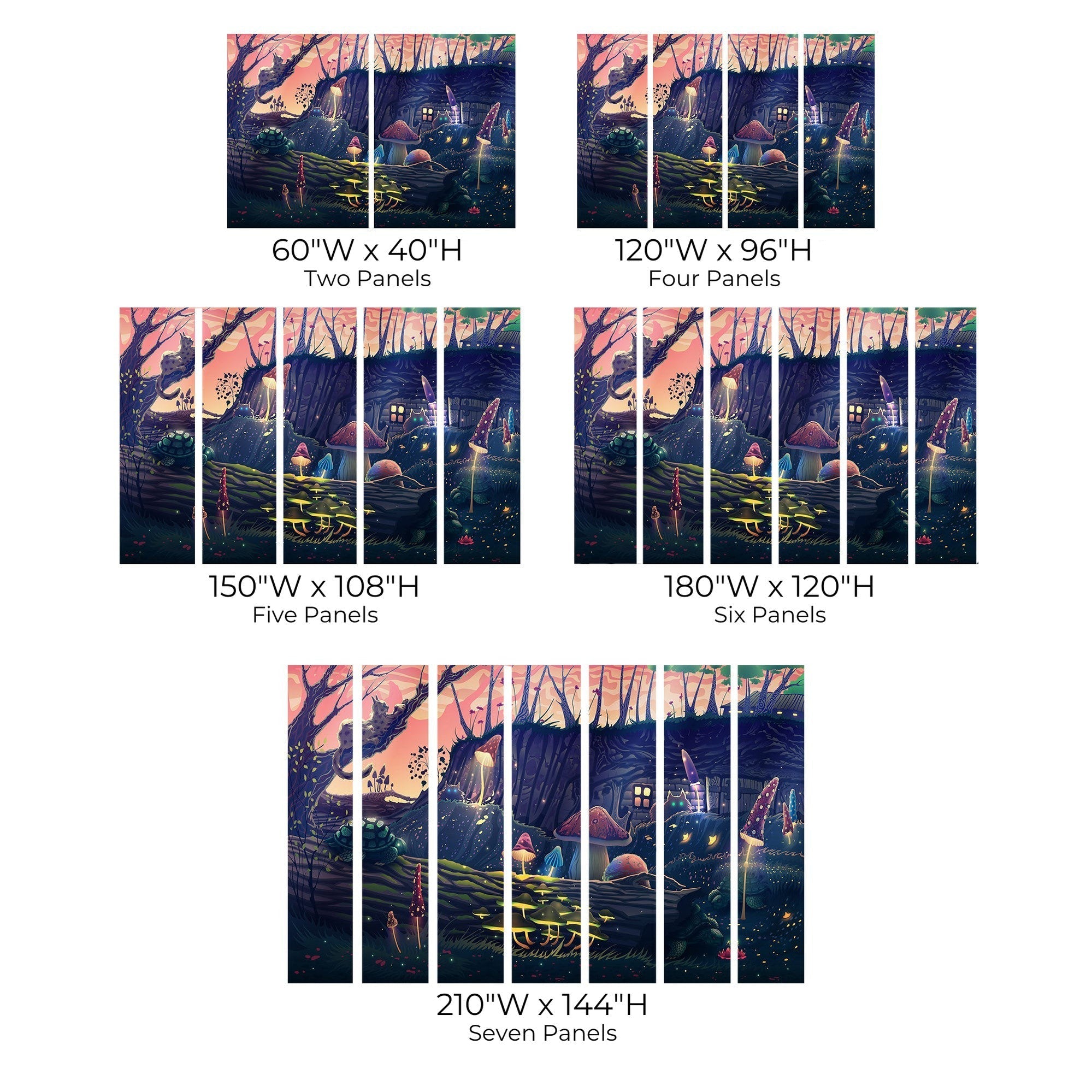 Premium Peel & Stick Wall Mural - Enchanted Forest Fantasy