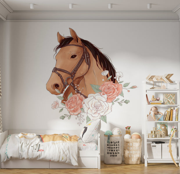 Premium Wallpaper Wall Mural - Equestrian Rose