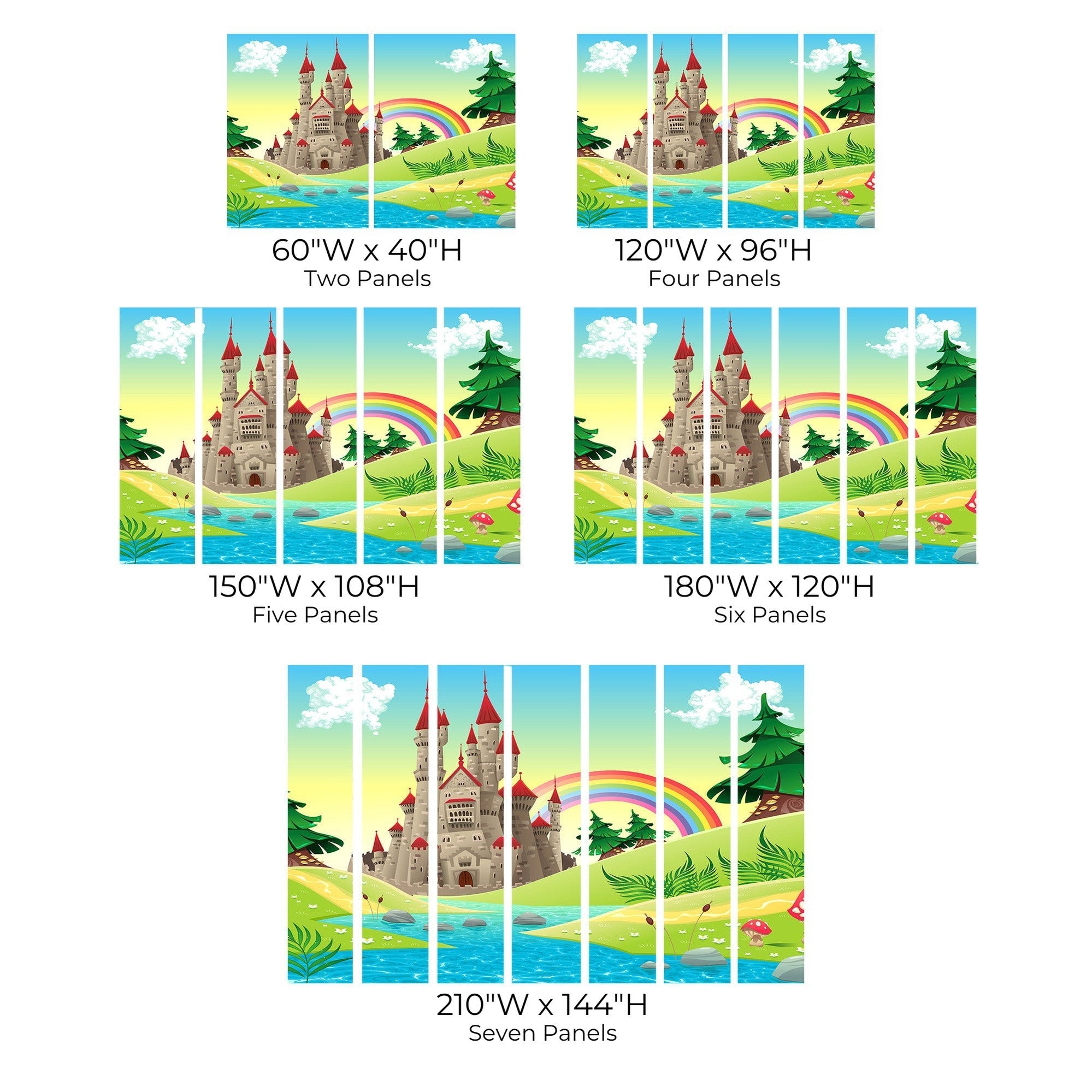 Premium Peel & Stick Wall Mural - Fairytale Castle