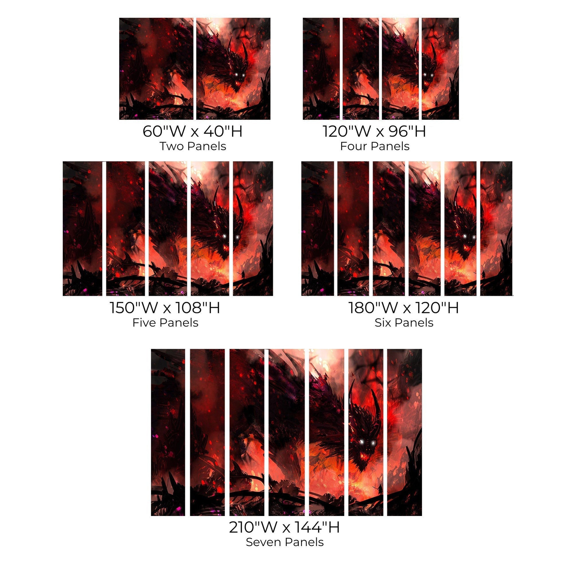 Premium Peel & Stick Wall Mural - Fiery Dragon Battle