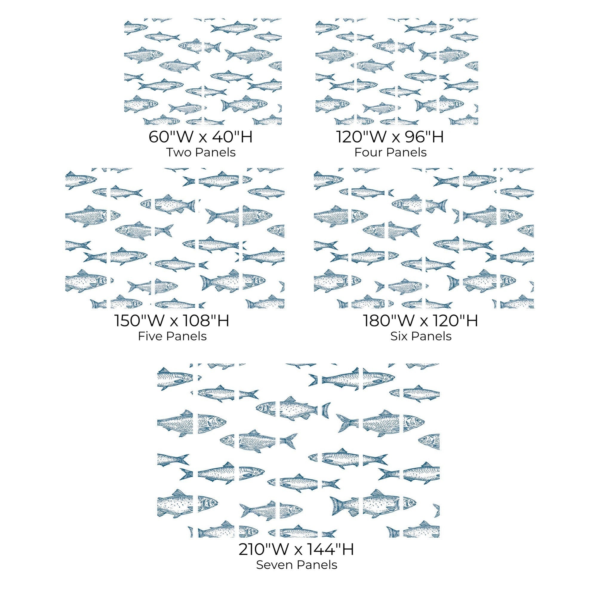 Premium Peel & Stick Wall Mural - Fish Pattern