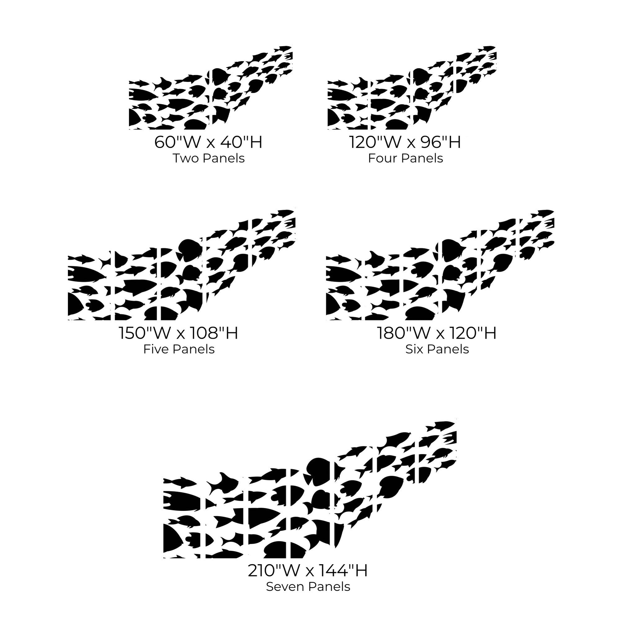 Premium Peel & Stick Wall Mural - Fish Silhouette