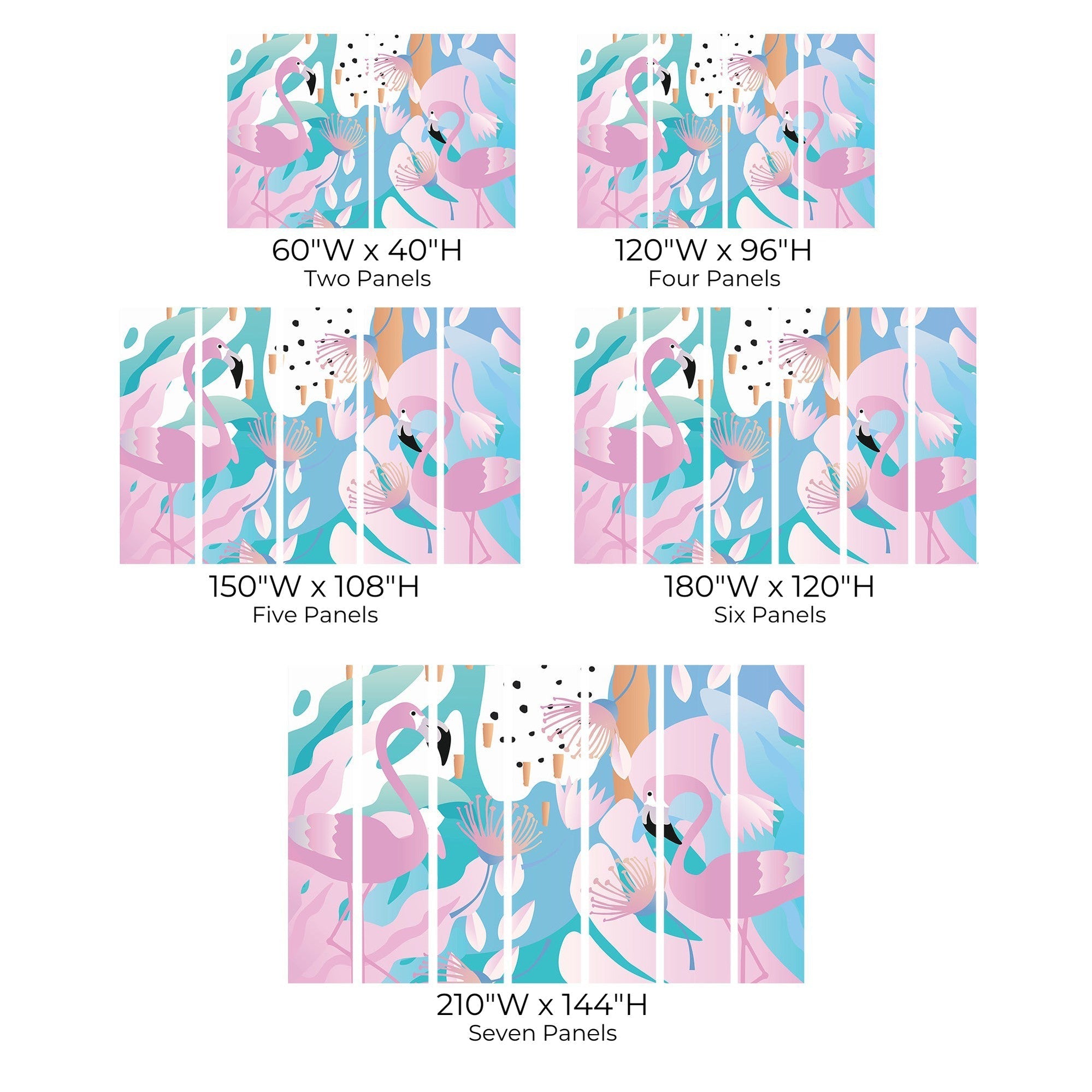 Premium Peel & Stick Wall Mural - Flamingo Paradise