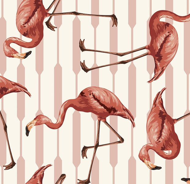 Premium Peel & Stick Wall Mural - Flamingo Pattern