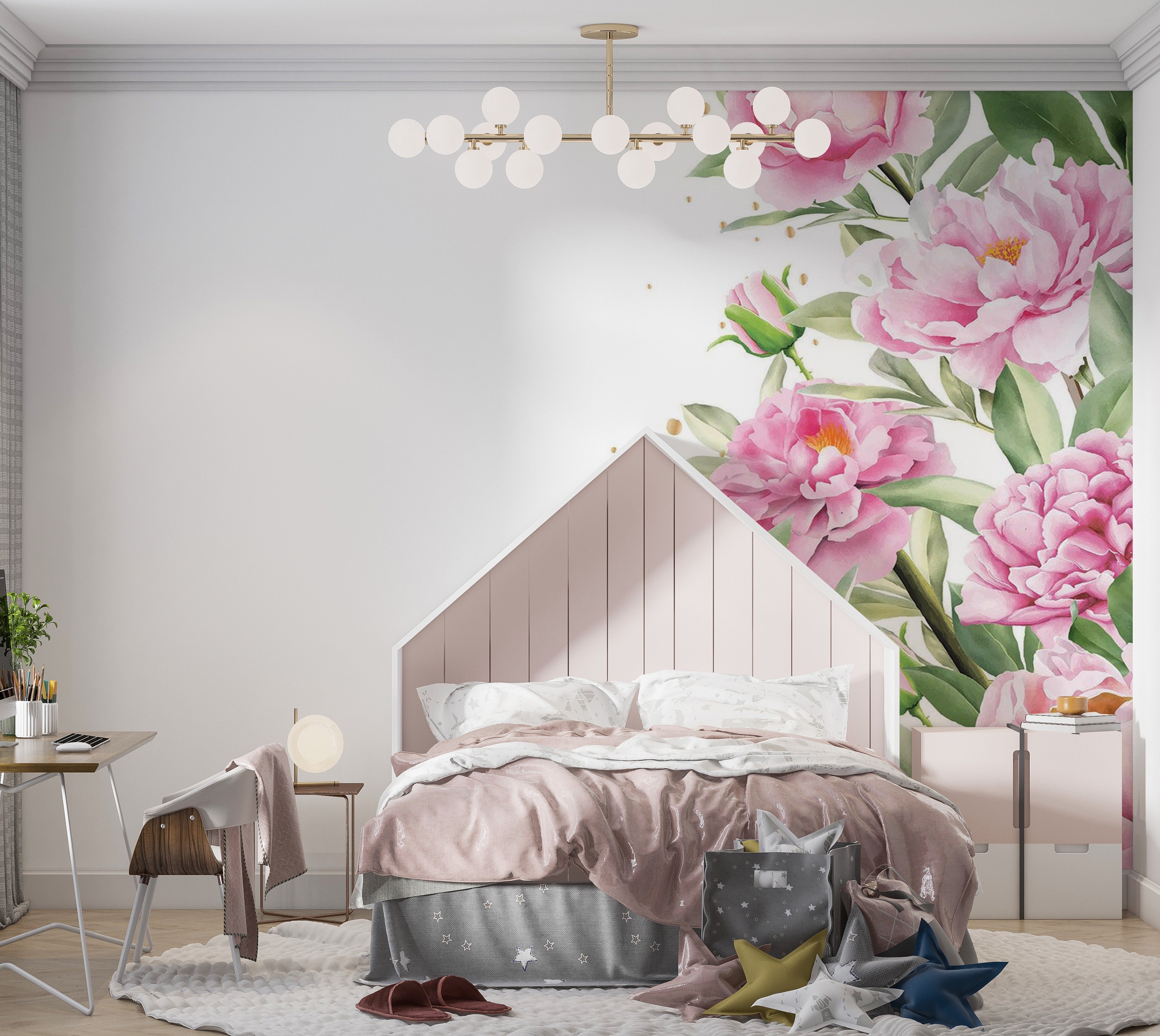 Premium Peel & Stick Wall Mural - Floral Elegance