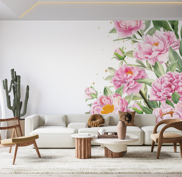 Premium Wallpaper Wall Mural - Floral Elegance 60"Wx40"H / Non-Woven Fleece