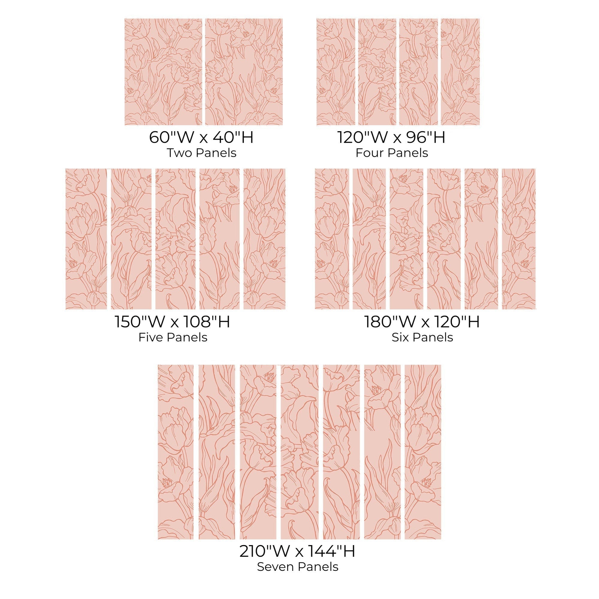 Premium Peel & Stick Wall Mural - Floral Line Art