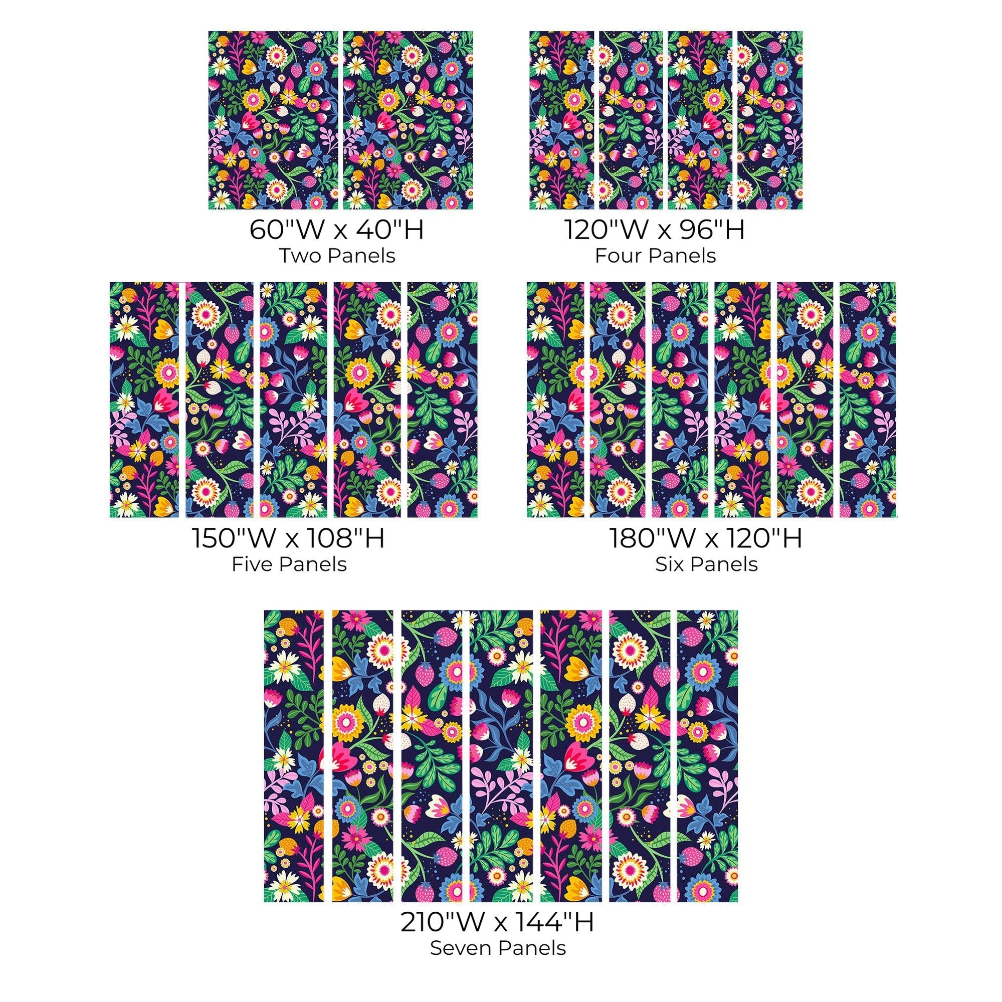 Premium Peel & Stick Wall Mural - Floral Pattern Design