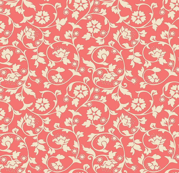 Premium Peel & Stick Wall Mural - Floral Pattern Pink