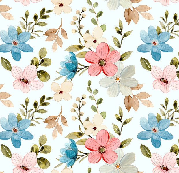 Premium Peel & Stick Wall Mural - Floral Pattern