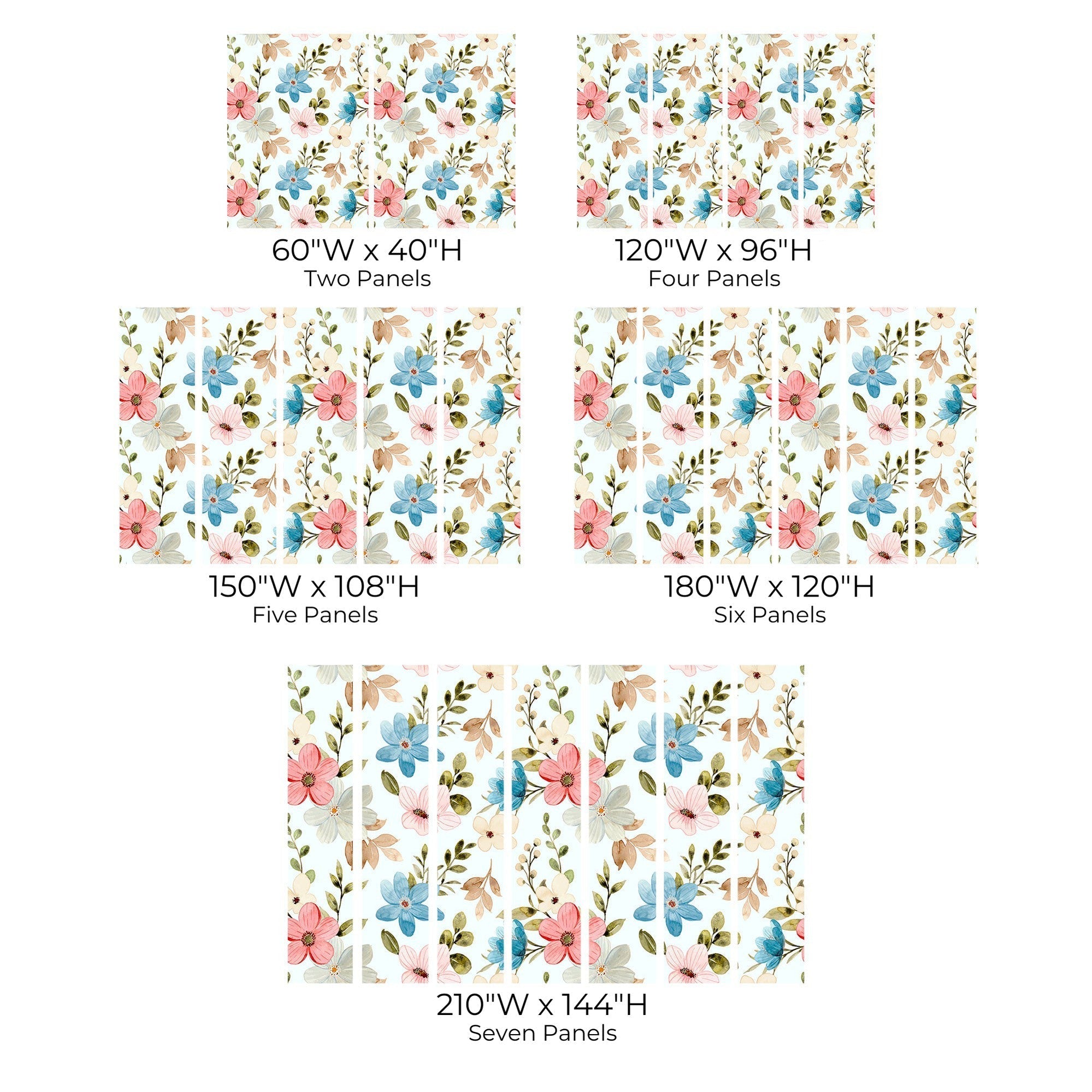 Premium Peel & Stick Wall Mural - Floral Pattern