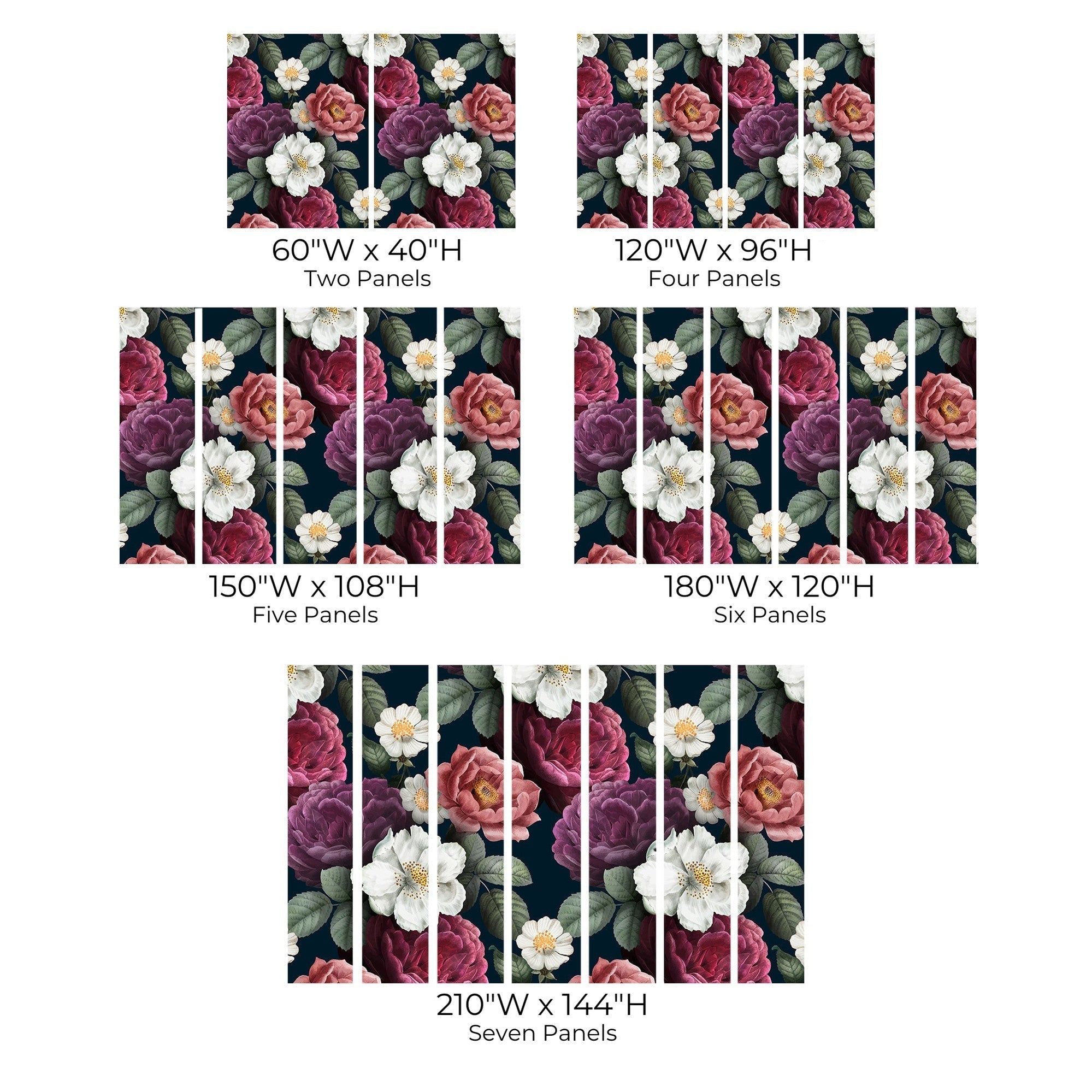 Premium Peel & Stick Wall Mural - Floral Vintage