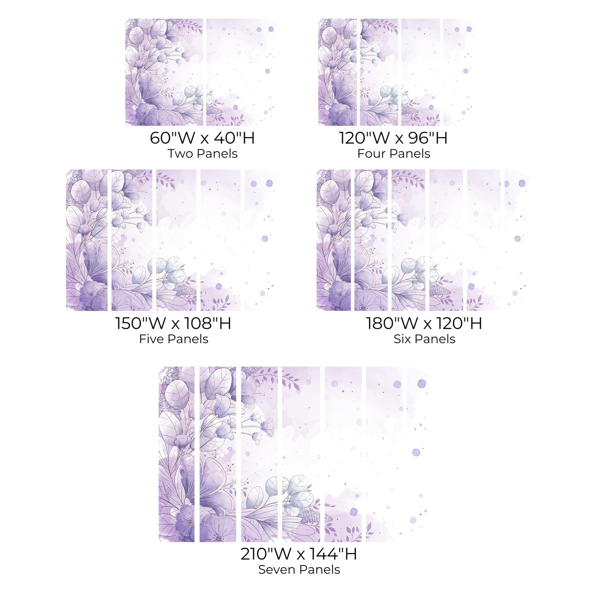 Premium Peel & Stick Wall Mural - Floral Watercolor Design