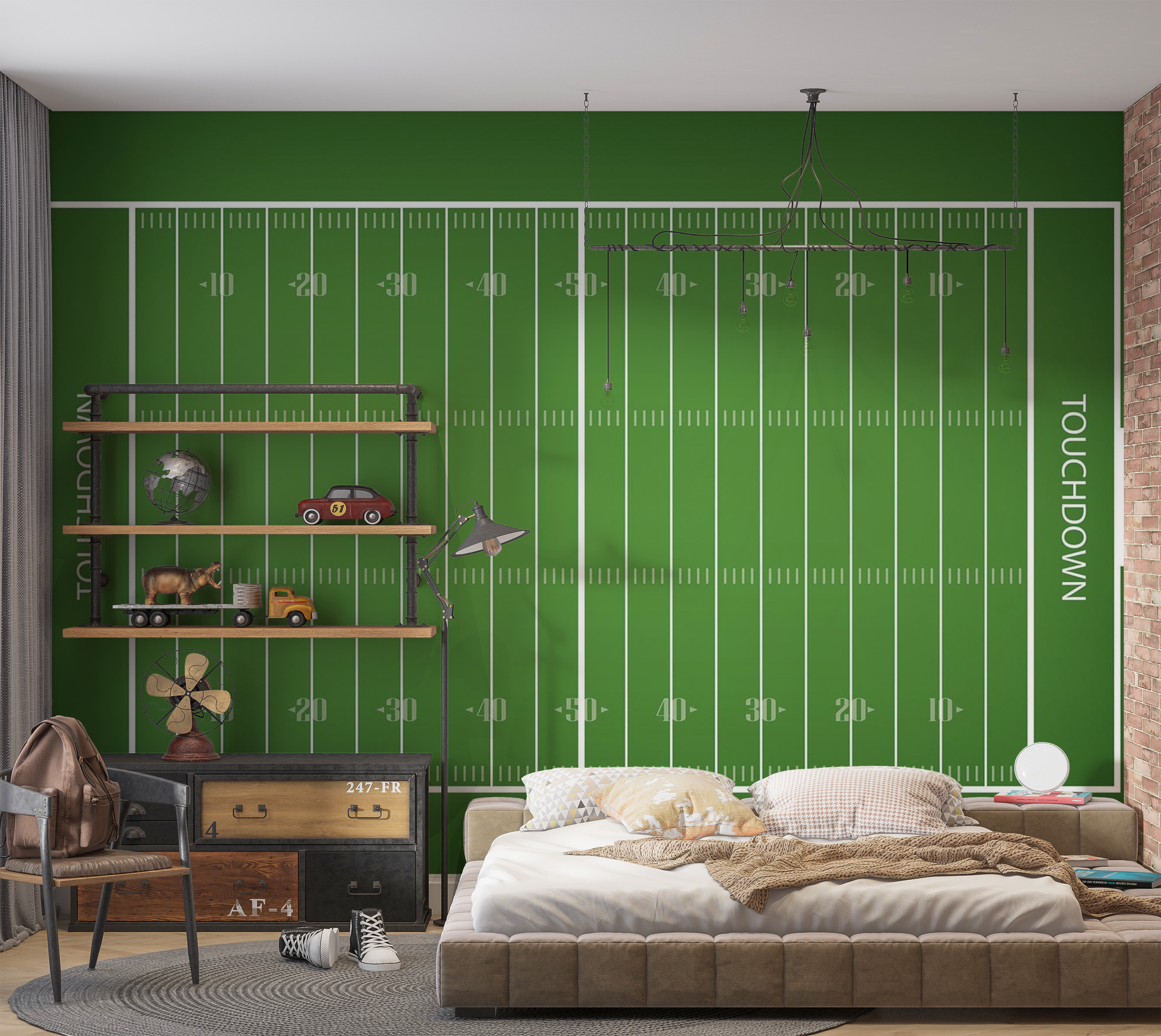 Premium Peel & Stick Wall Mural - Football Field