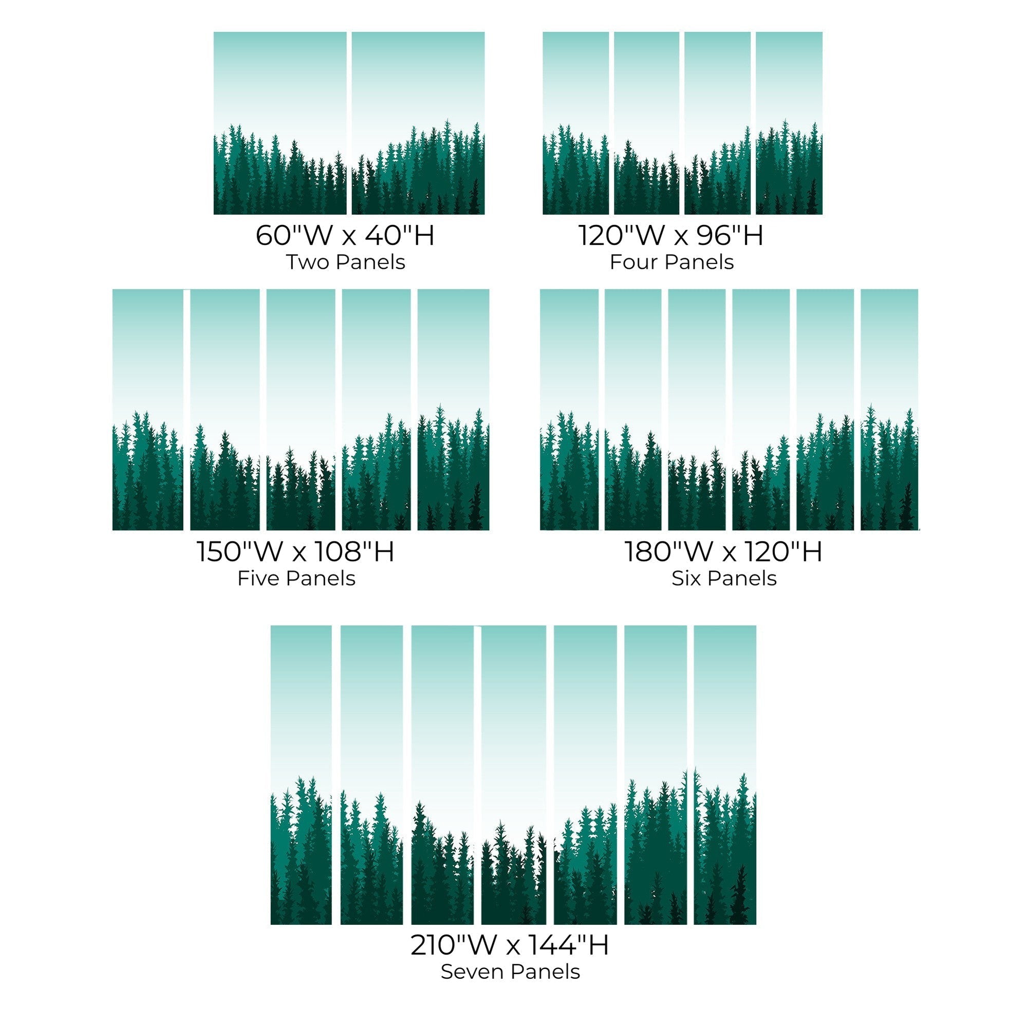 Premium Peel & Stick Wall Mural - Forest Silhouette